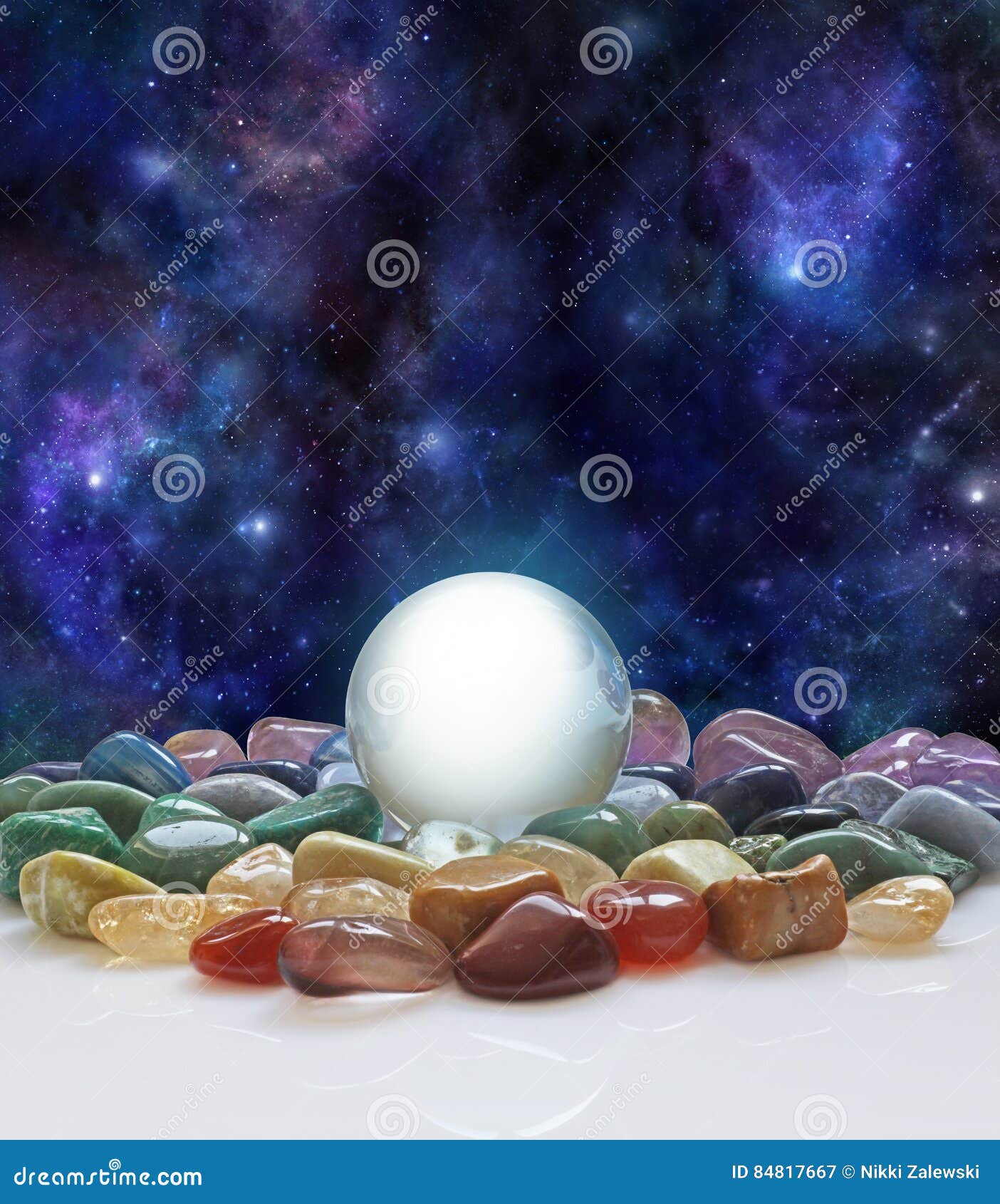 crystal ball, healing crystals and the universe