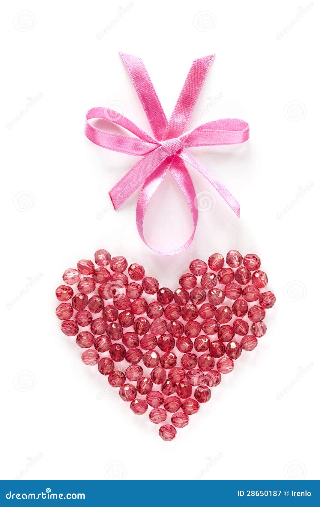 Crystal Beads Heart Shape for Valentine S Day Stock Image Image of gift, pink 28650187