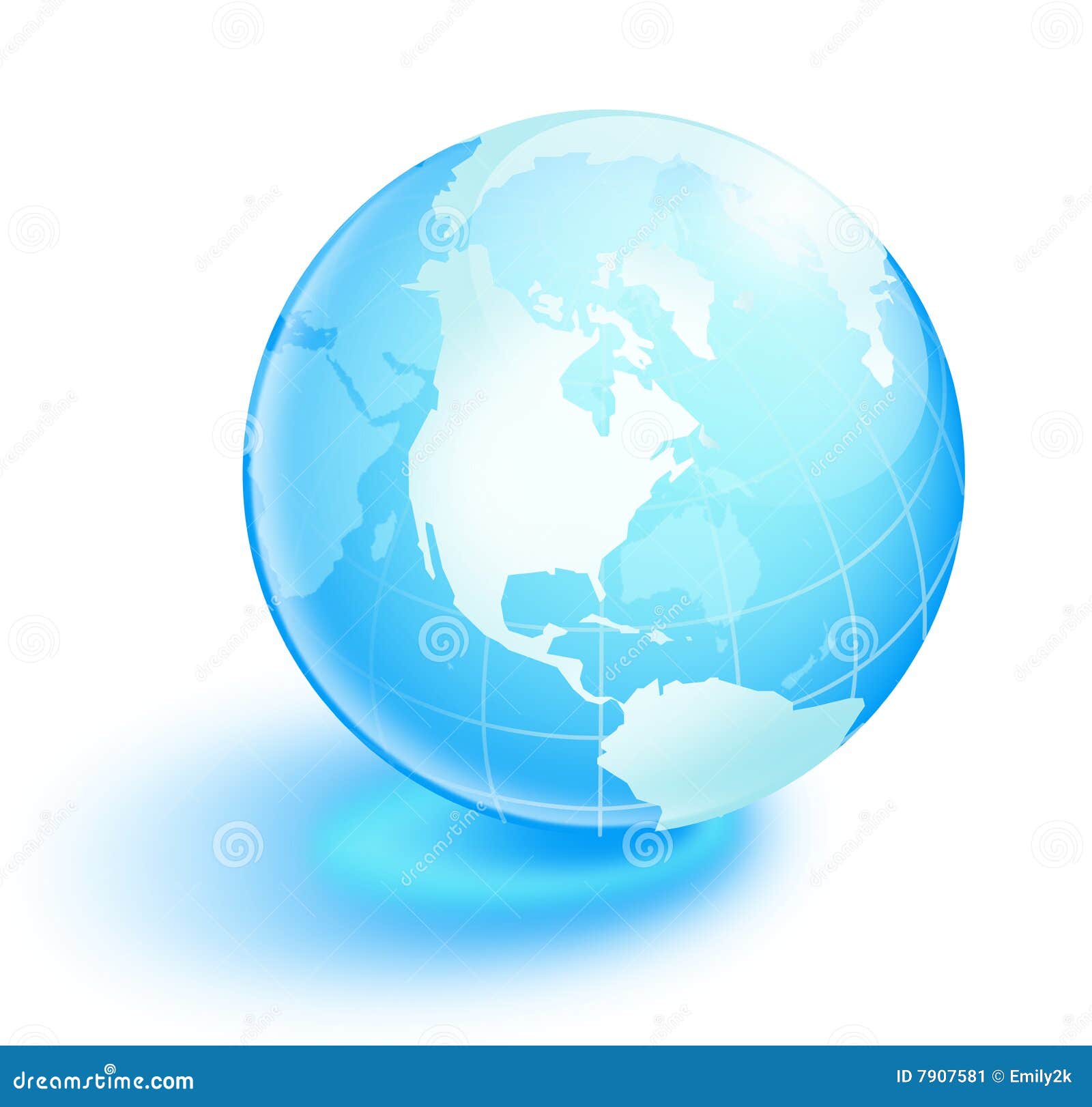 Crystal blue earth stock illustration. Illustration of transparent