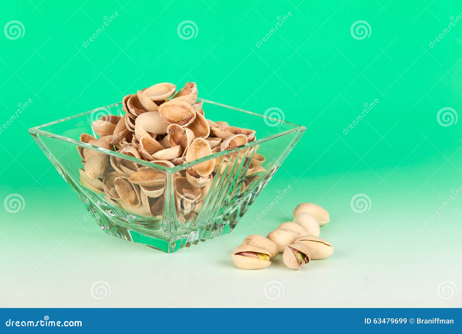 Crystal Bowl with Pistachio Shells Stock Image Image of pistachio