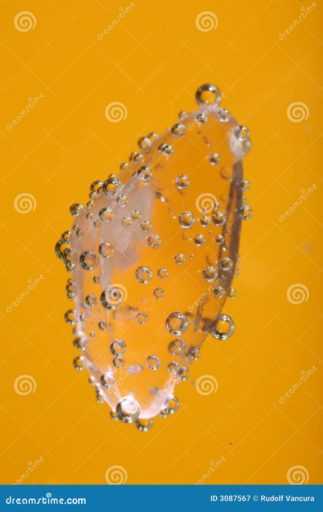 Crystal and Bubbles Over Orange Stock Image Image of bubbles, clear