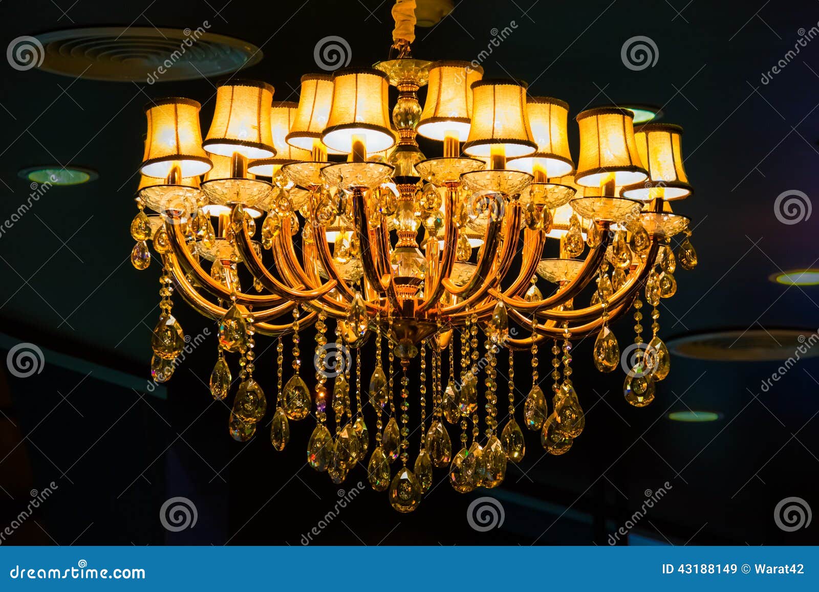 Crystal chandelier stock image. Image of lamp, illumination 43188149