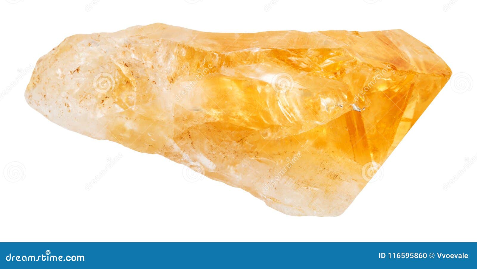 Crystal Of Citrine Gemstone Isolated Stock Photo Image Of Gemstone Nature