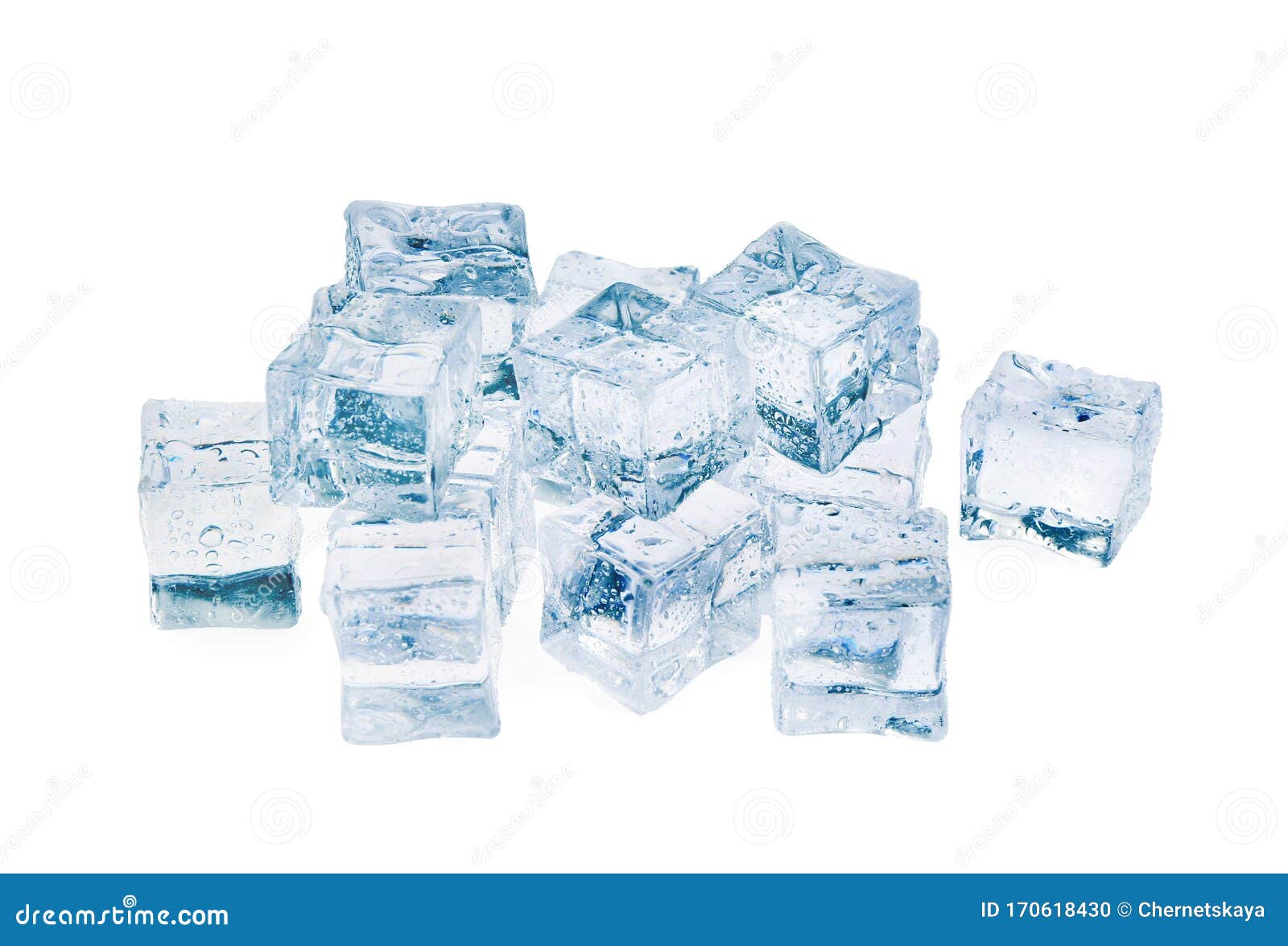 Crystal Clear Ice Cubes Isolated on White Stock Photo Image of