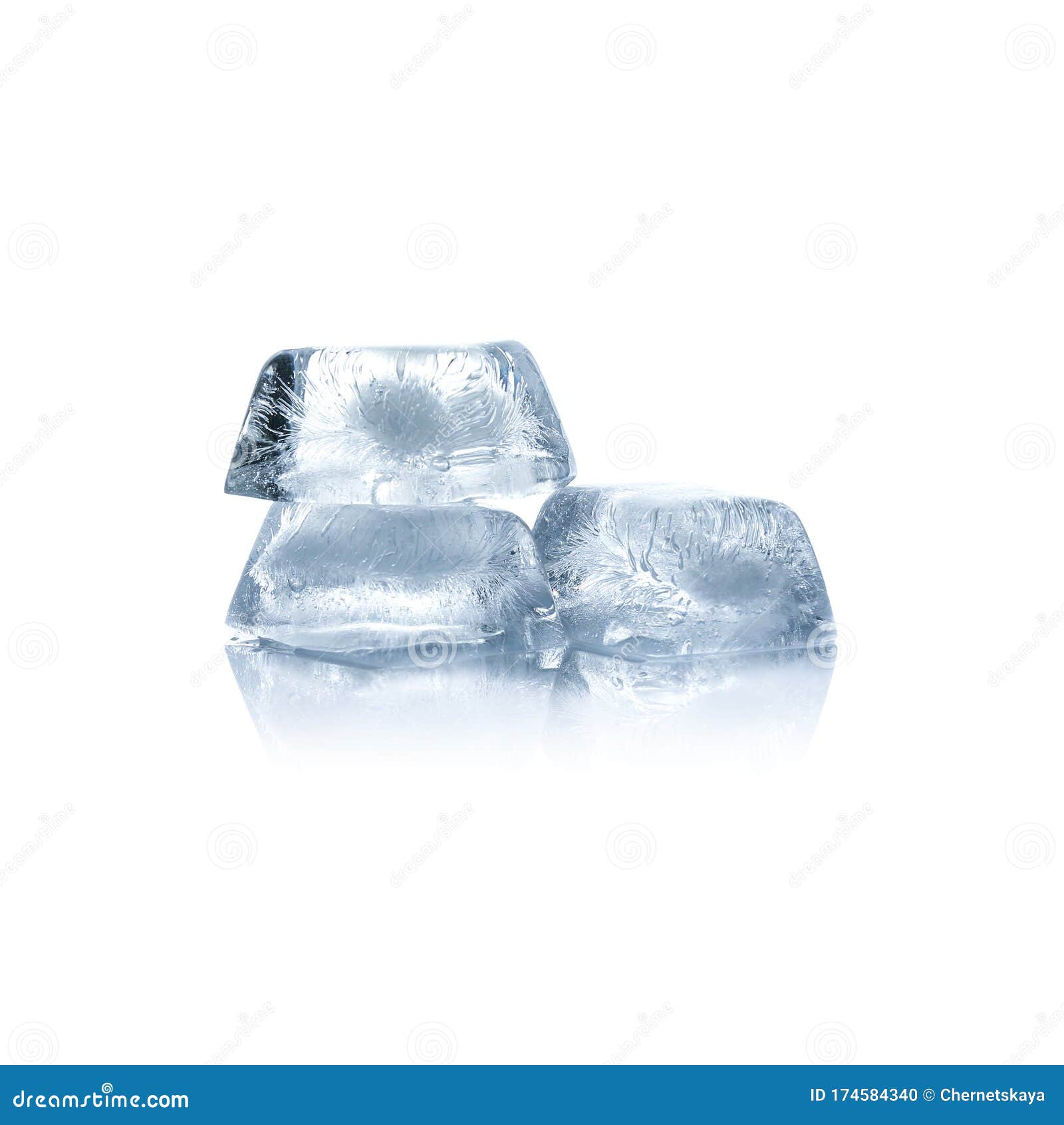 Crystal Clear Ice Cubes Isolated on White Stock Photo Image of