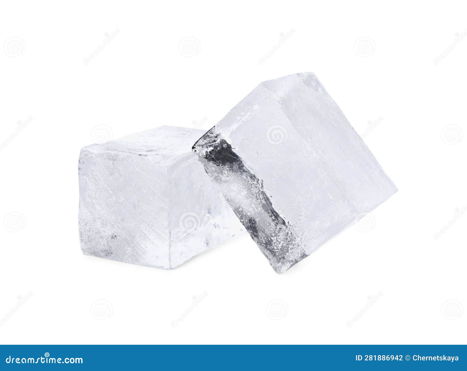 Crystal Clear Ice Cubes on White Stock Photo Image of natural