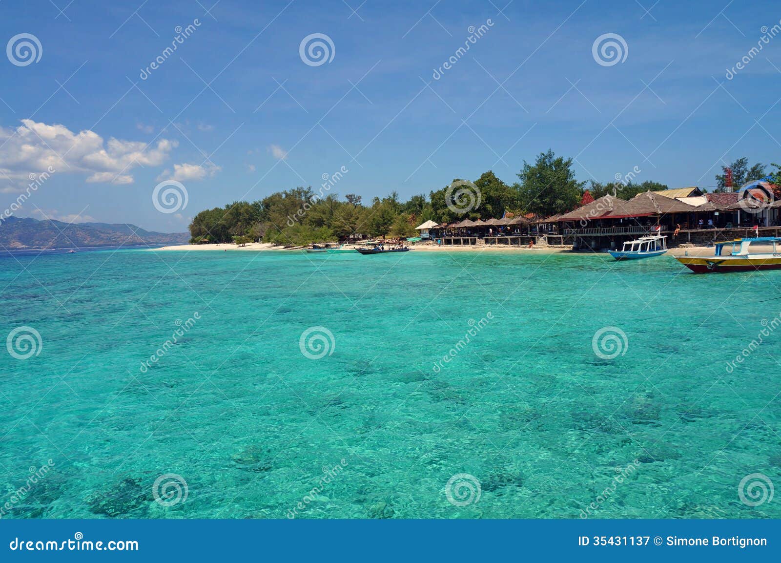 crystal clear turquoise water off the gili meno's coast