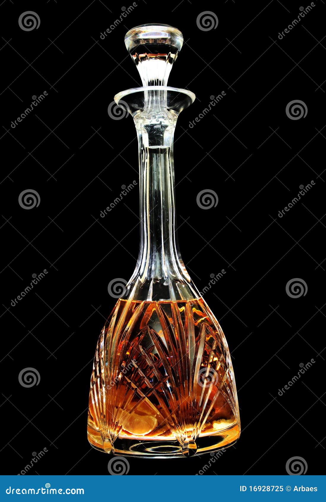 A Crystal Decanter with Whiskey Stock Image Image of brown, bottle