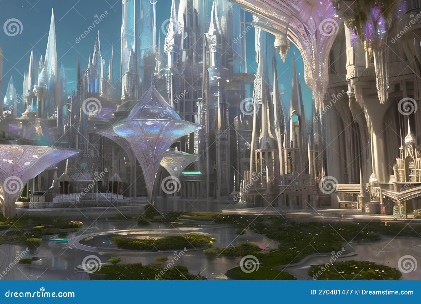 crystal empire: exploring the translucent ancient city of a lost civilization with generative ai