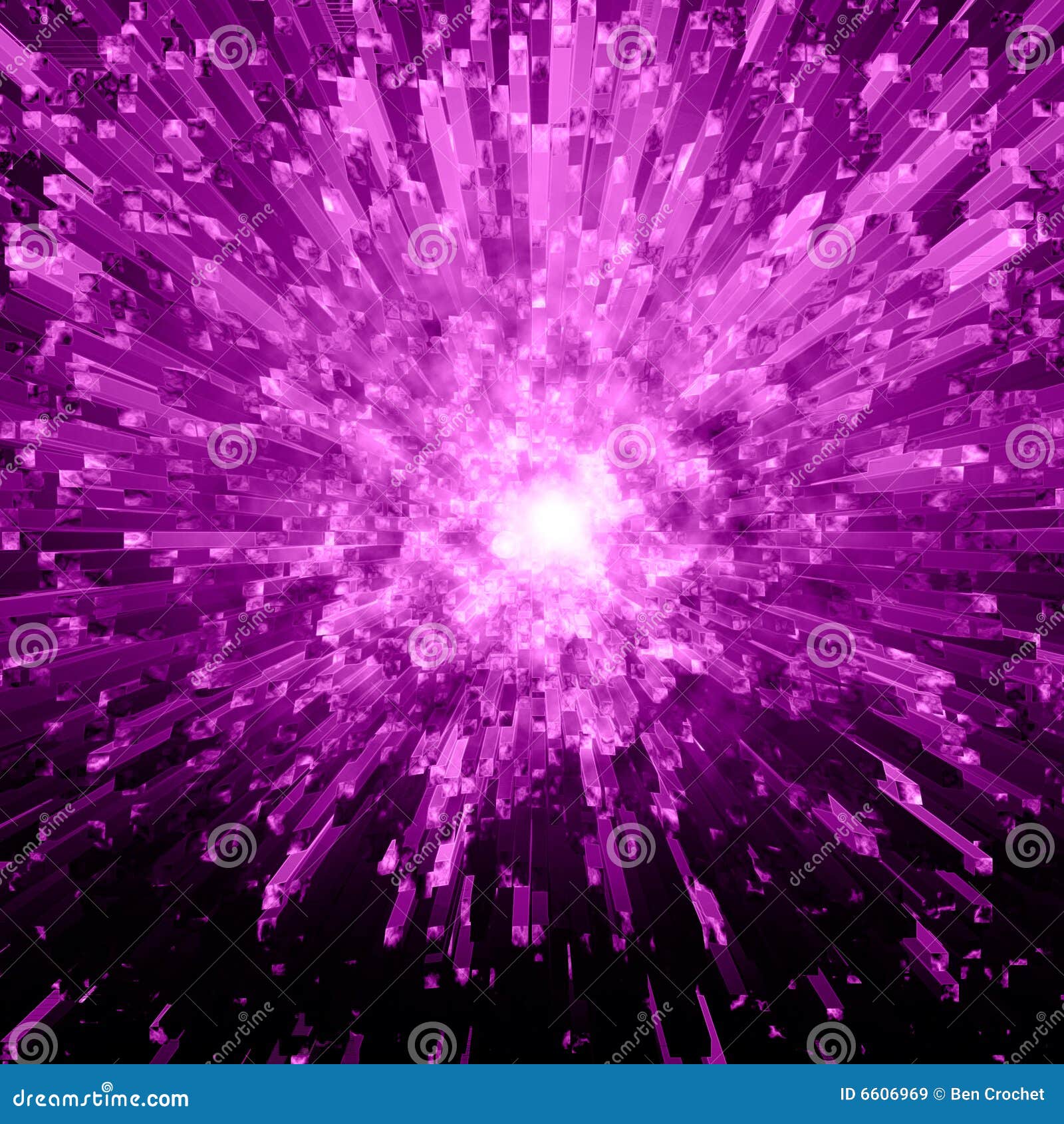 Crystal explosionviolet. Futuristic se för crystal explosion violett