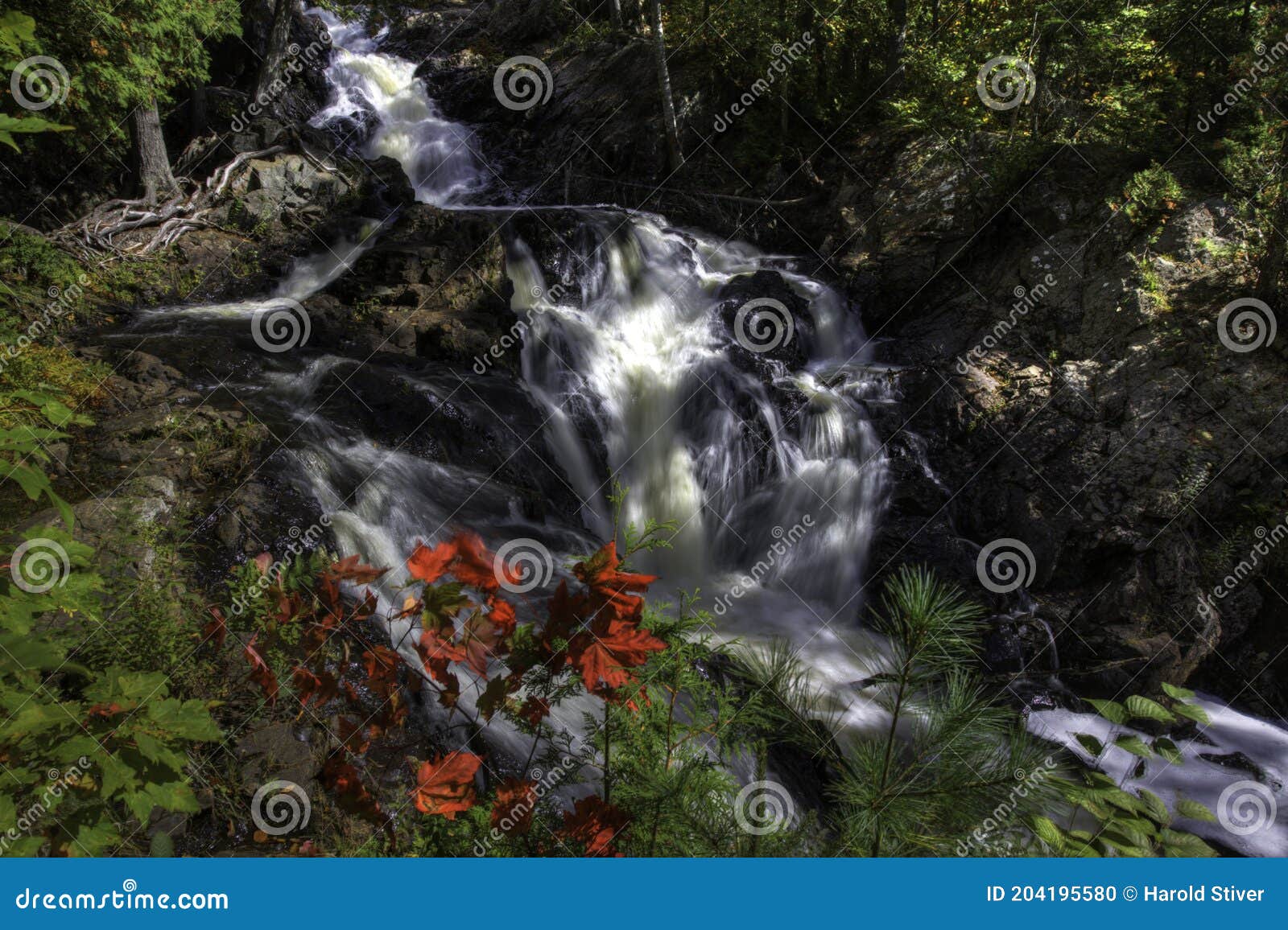 Crystal Falls in Ontario, Canada in Autumn Stock Photo Image of blue