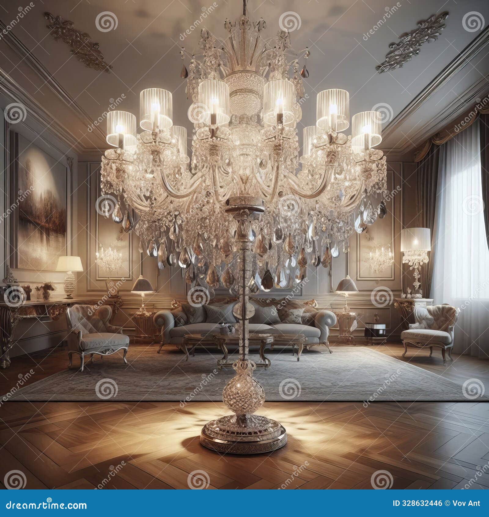 30 36 crystal floor lamp a luxurious and sttement making lighti