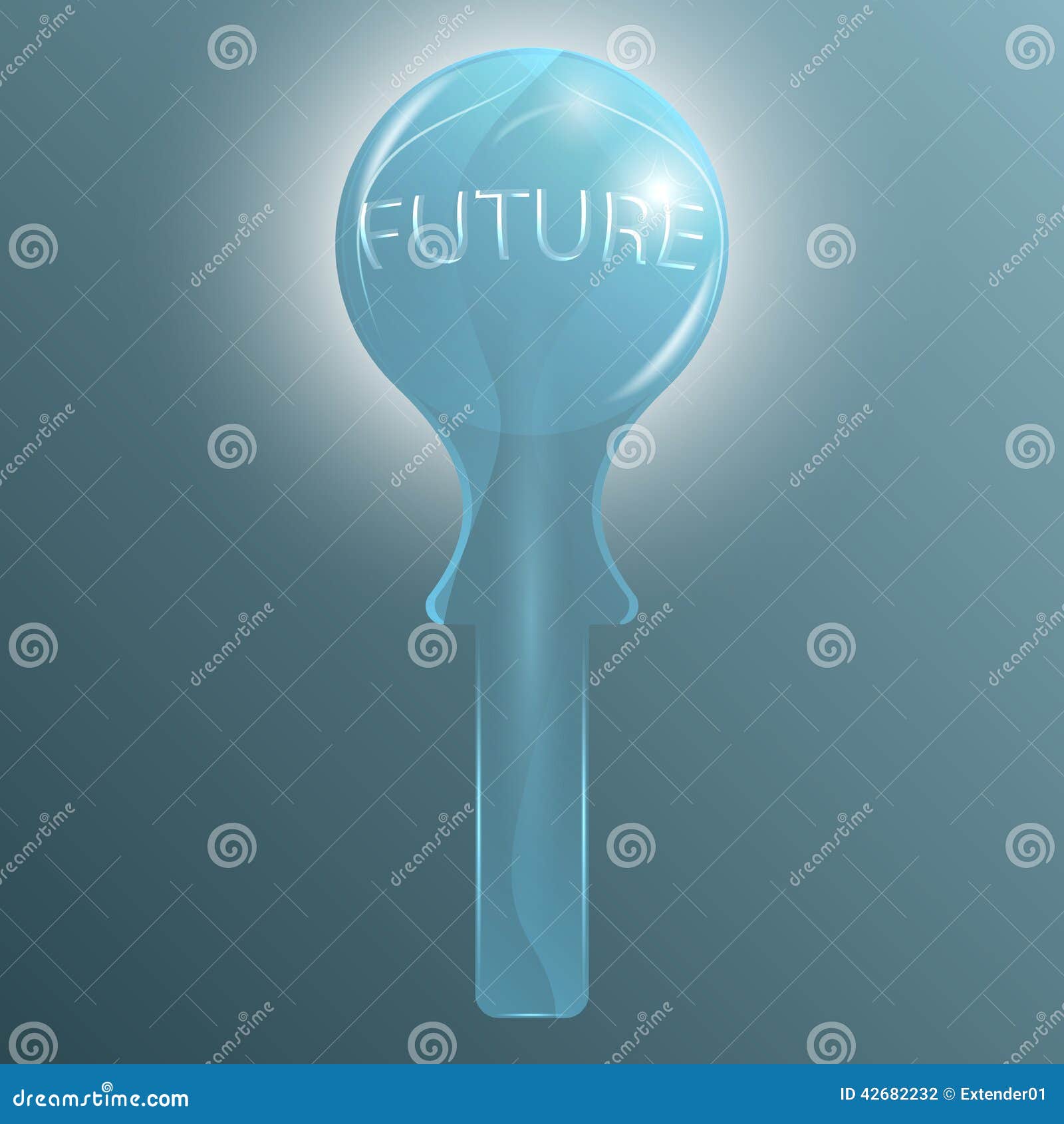 Crystal Glass Ball for Future Prediction Stock Vector Illustration of