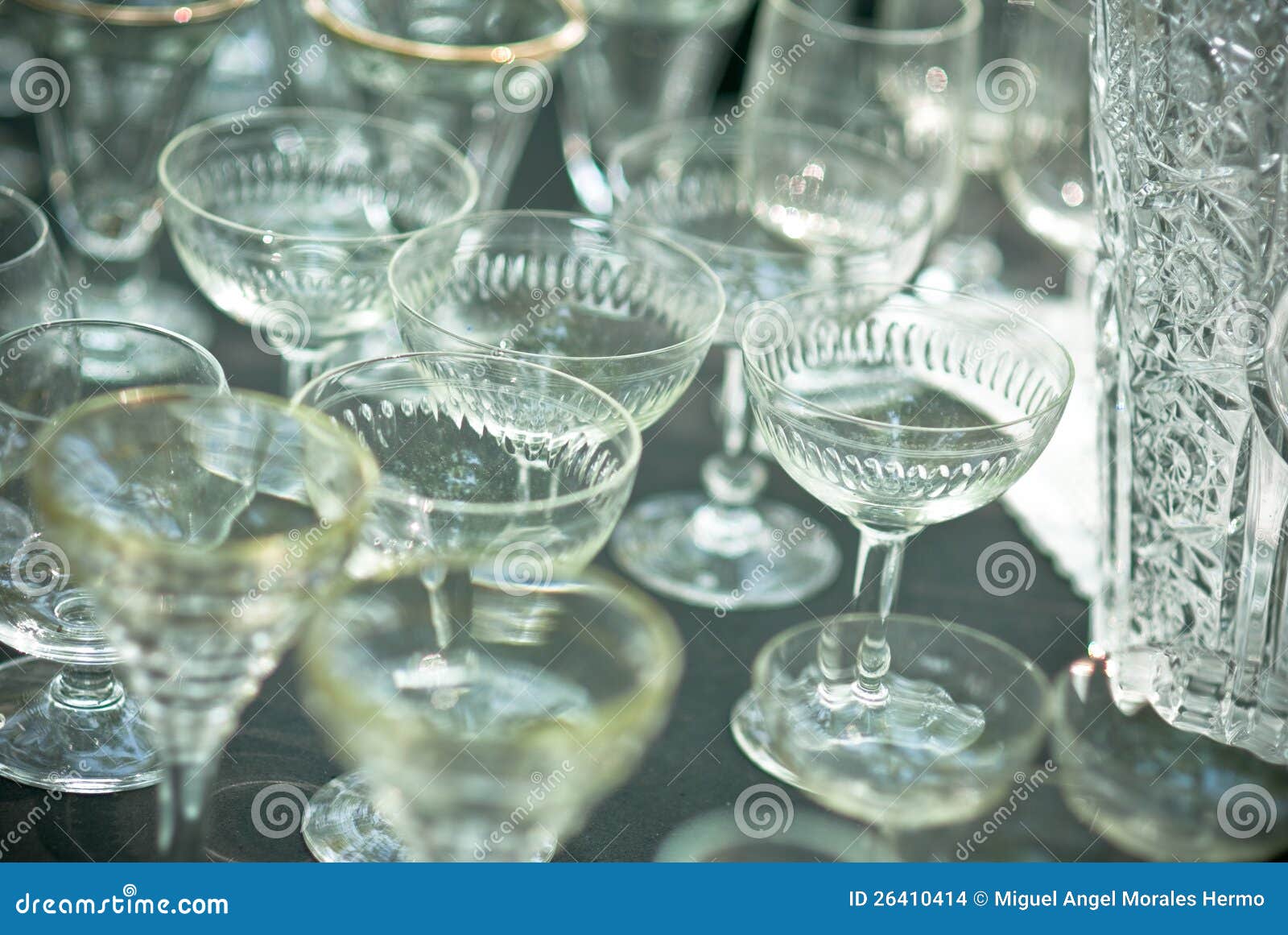 Crystal glasses stock photo. Image of market, antique 26410414