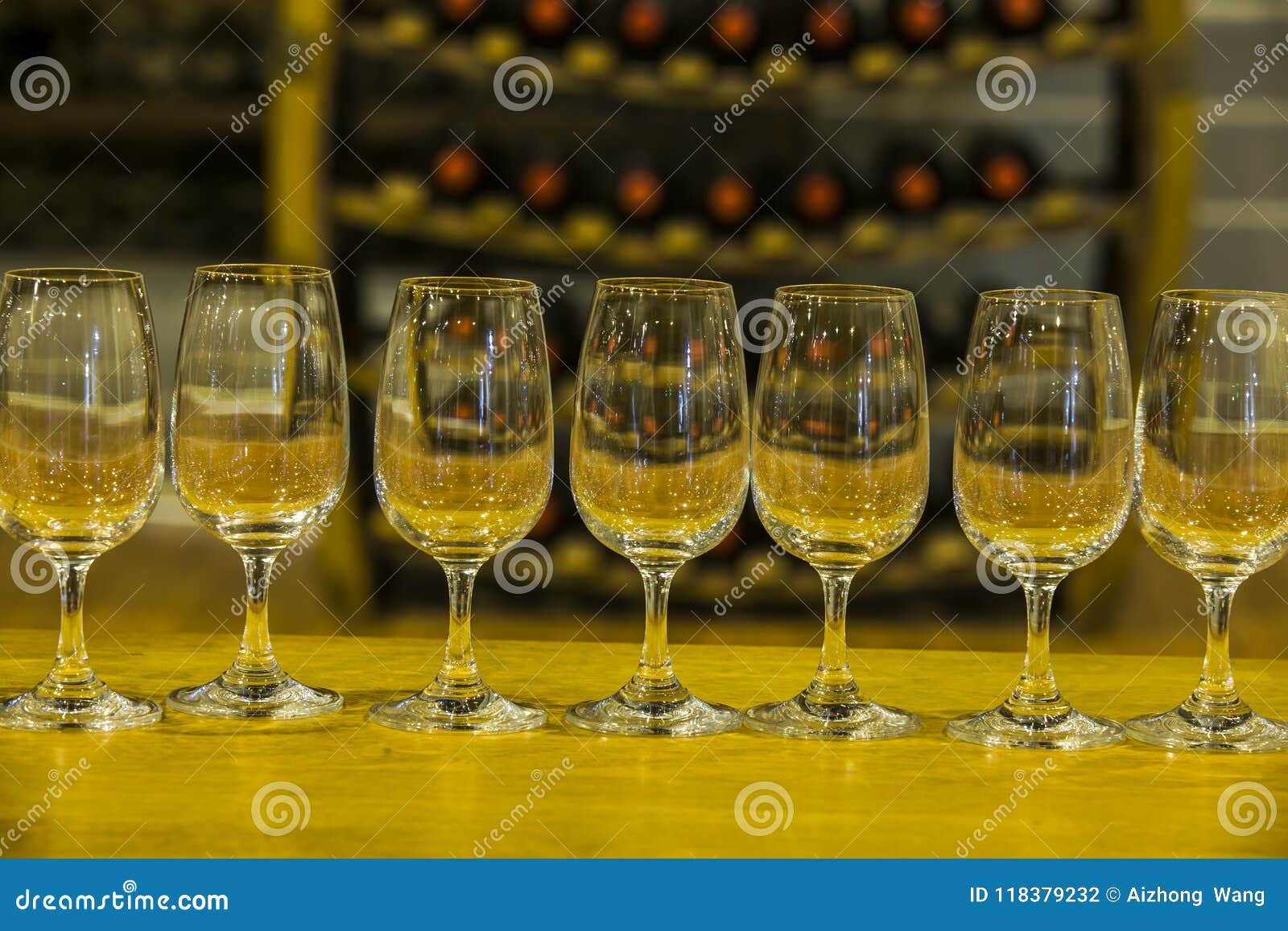 Crystal glasses stock photo. Image of restaurant, reflection 118379232