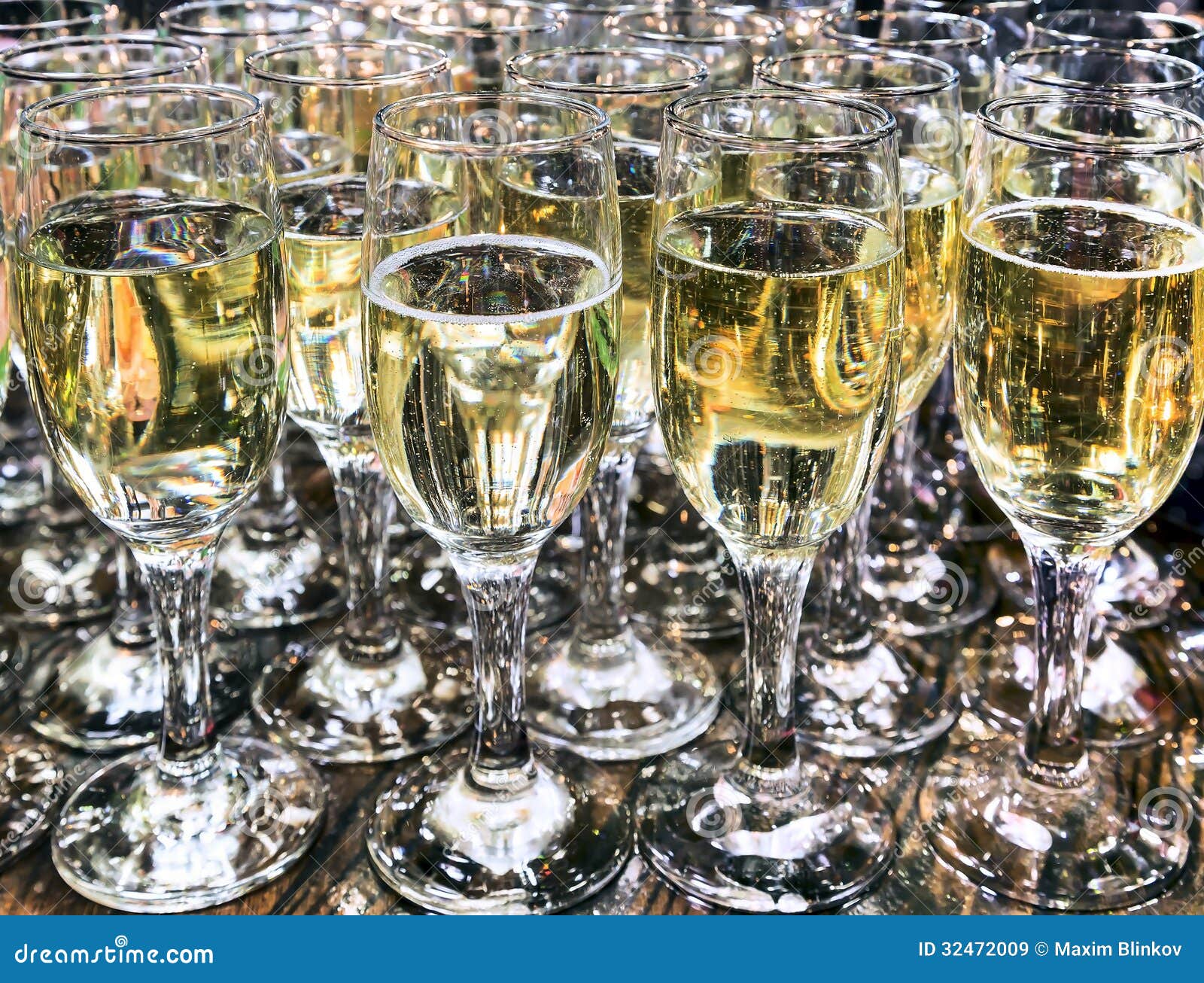 Crystal Glasses with Champagne Stock Image Image of condense, closeup 32472009