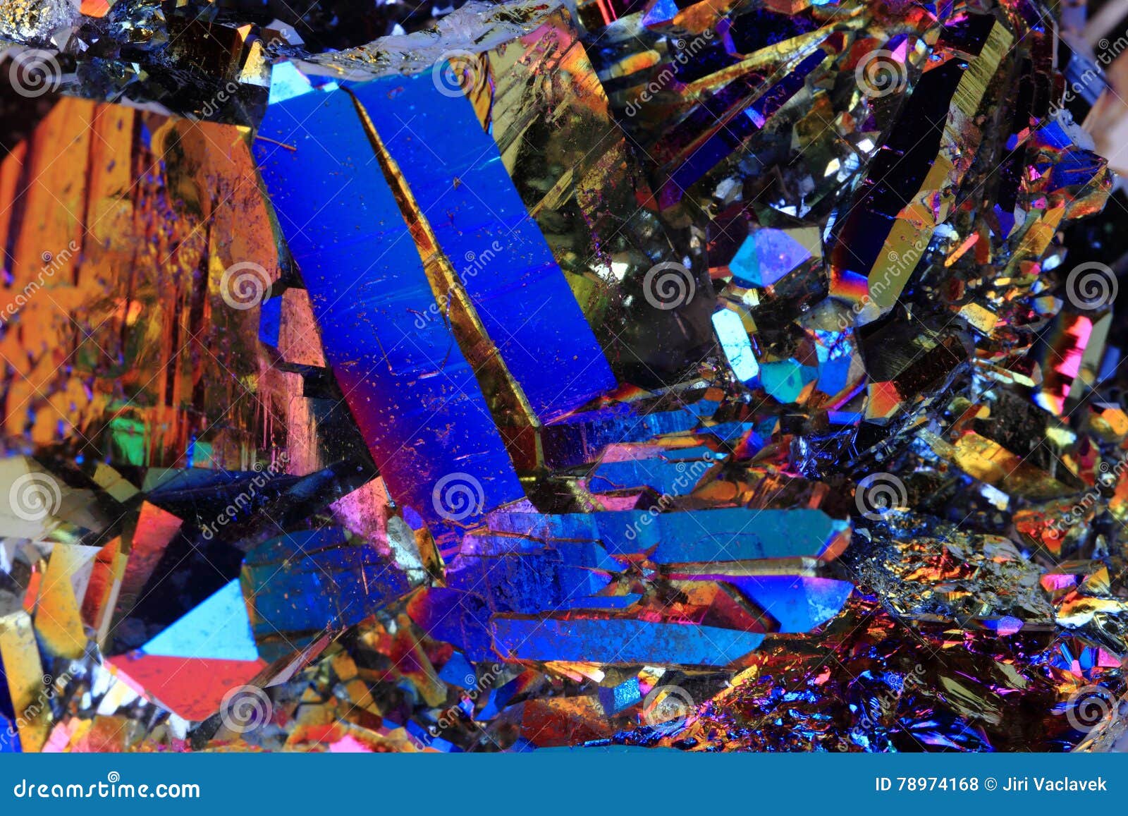 Crystal with Metal Rainbow Surface Stock Photo Image of amazing