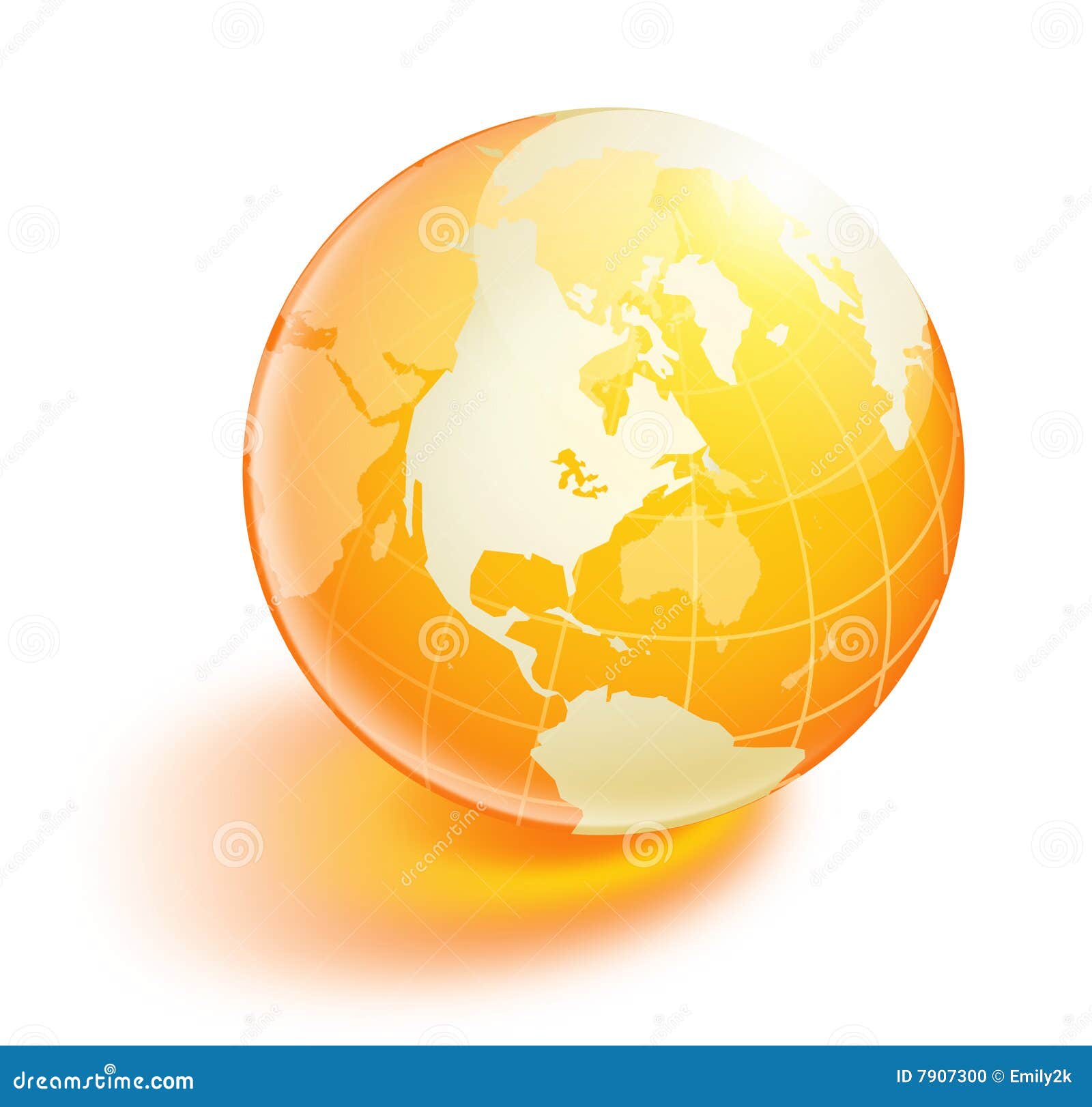 Crystal orange earth stock illustration. Illustration of latitude 7907300