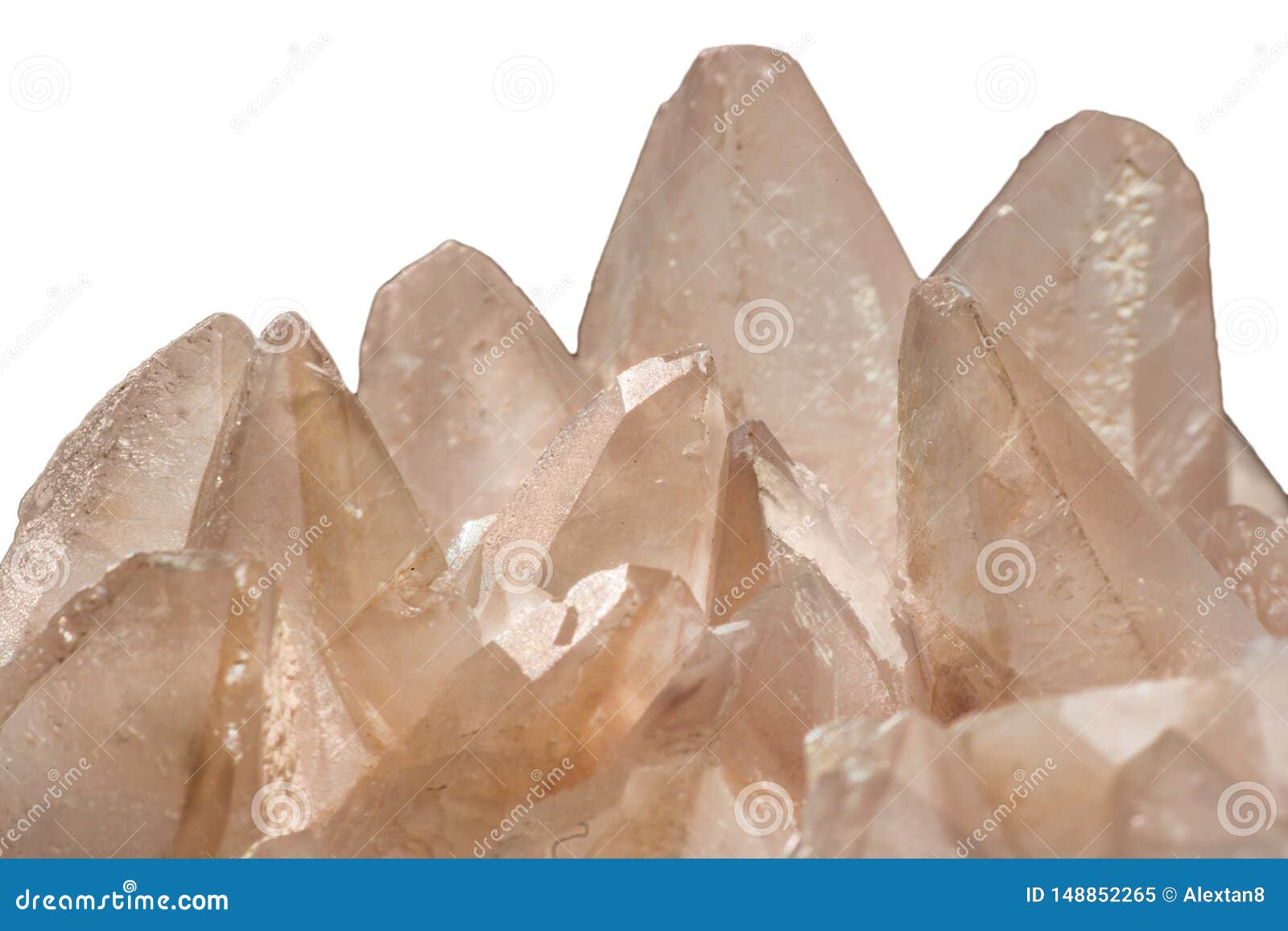 crystal rose quartz semiprecious macro raw stone