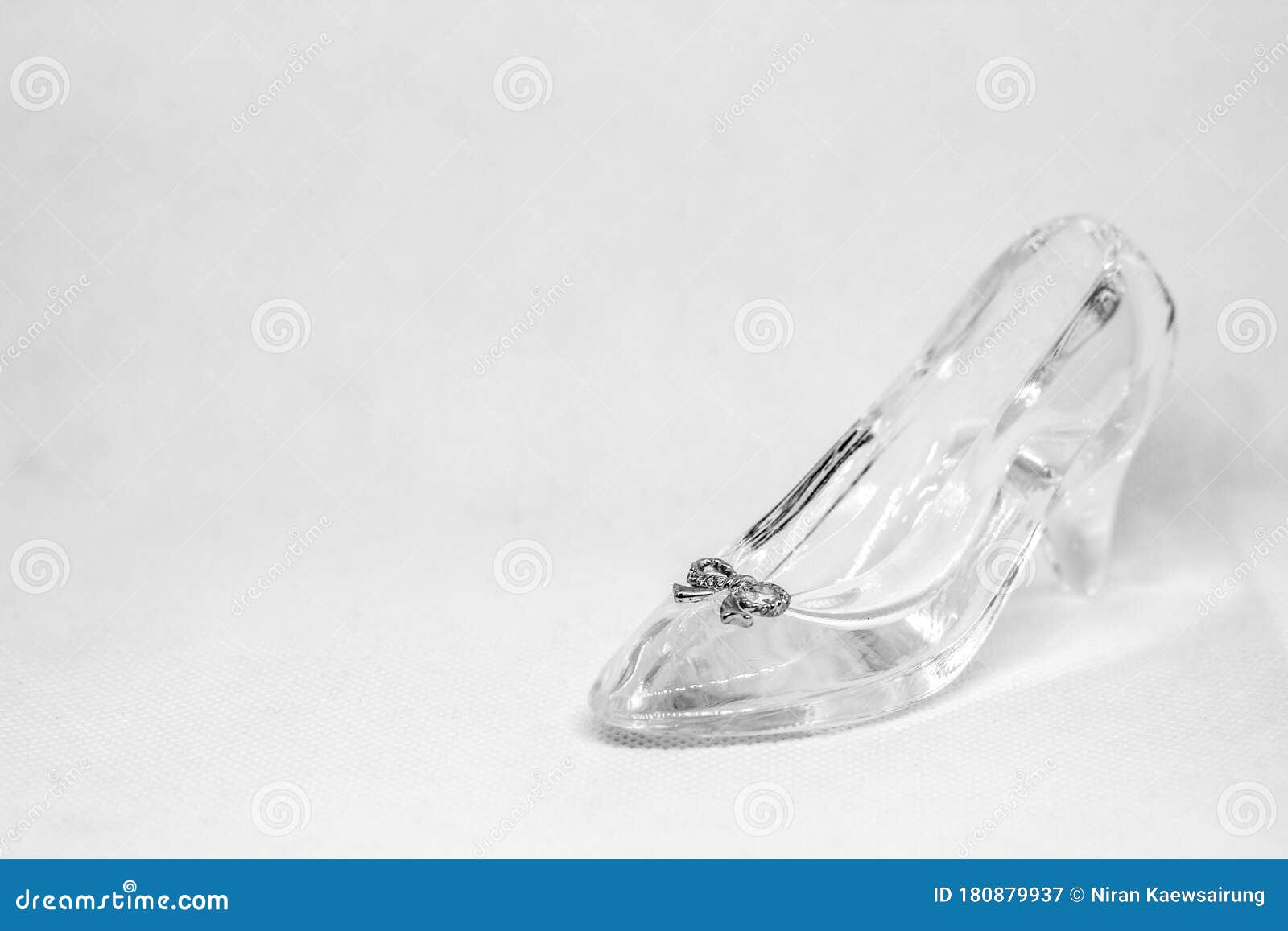 Crystal Women`s Shoes with High Heels, Glass Shoes Close-up Stock Image ...