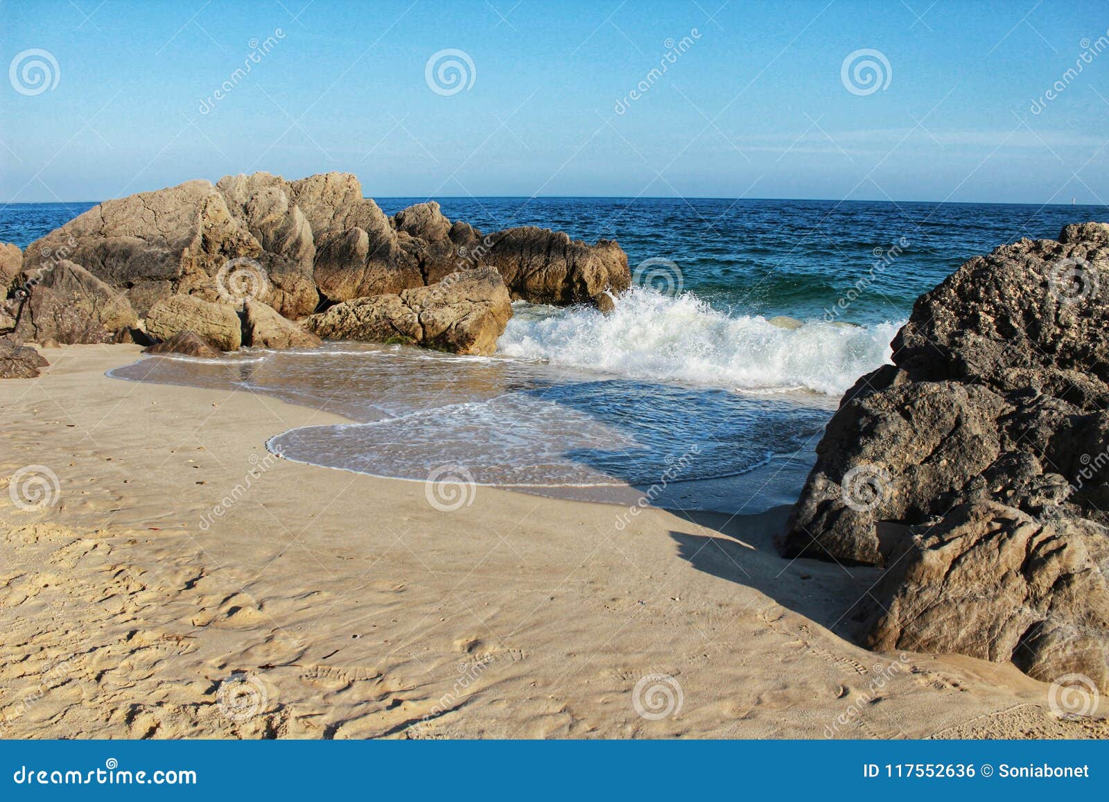 crystalline waters and rock textures of galapinhos beach