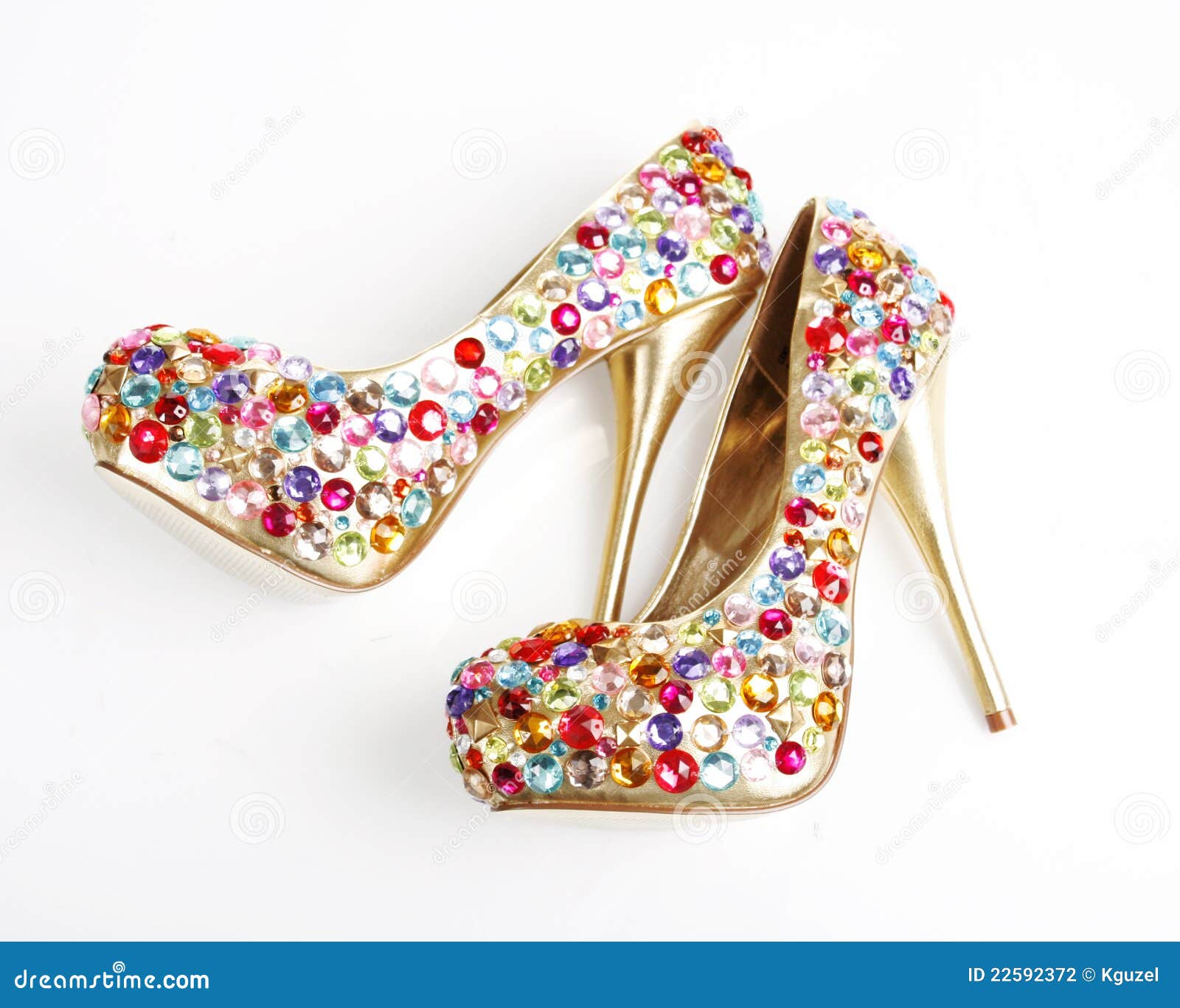 Crystals Encrusted Golden Heels Stock Photo Image of heels, modern
