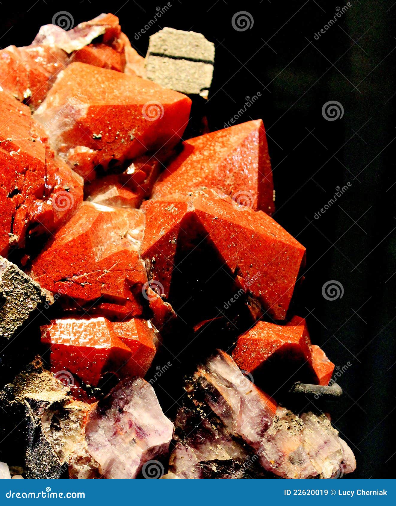 Crystals of Red Quartz stock image. Image of crystals 22620019