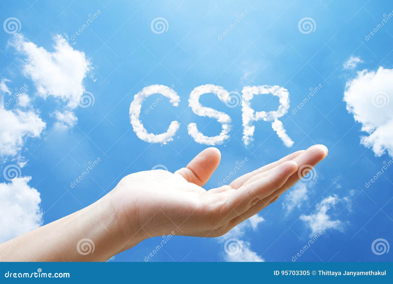 csr or corporate social responsibility cloud word