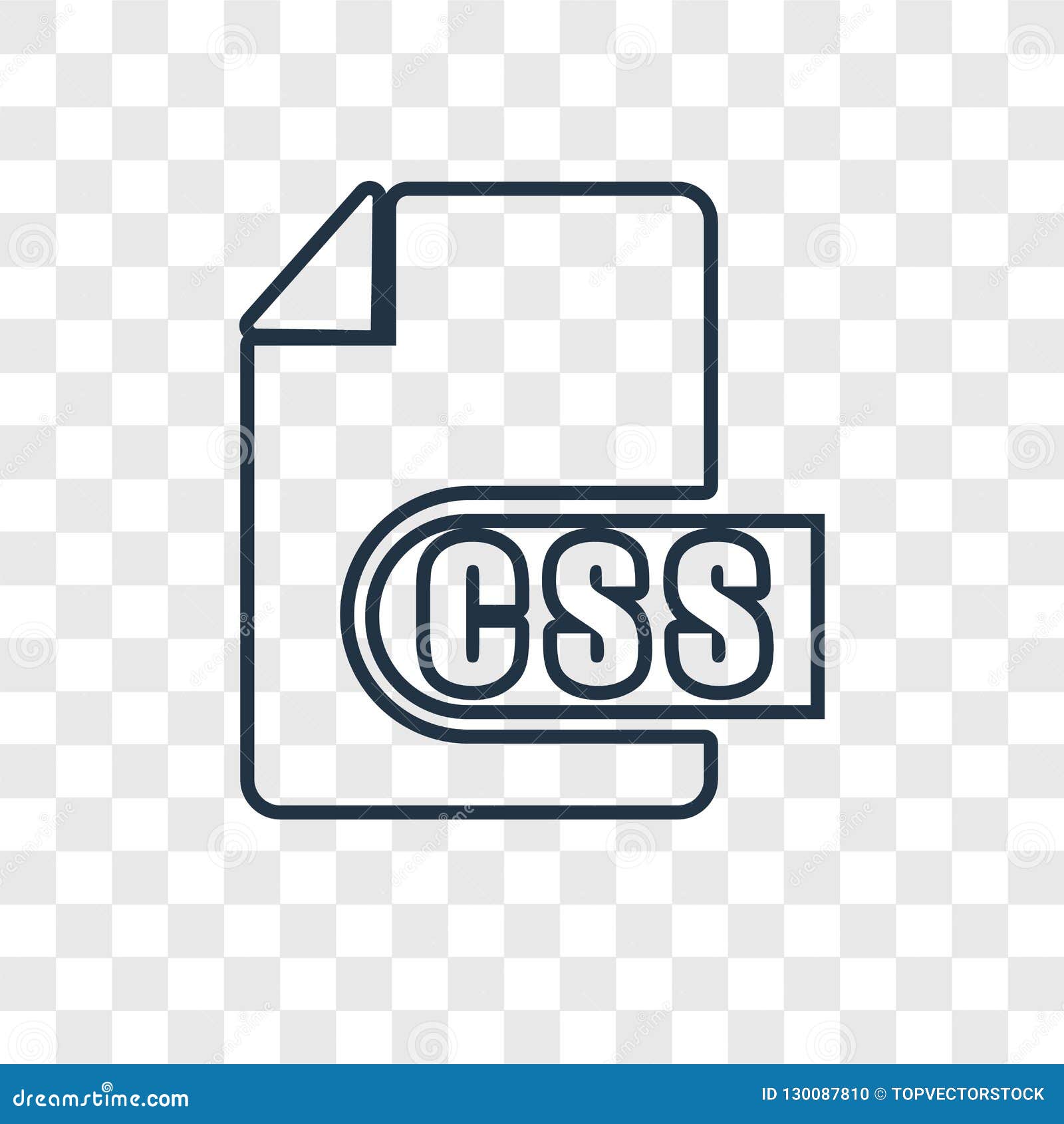 Css Concept Vector Linear Icon Isolated On Transparent ...