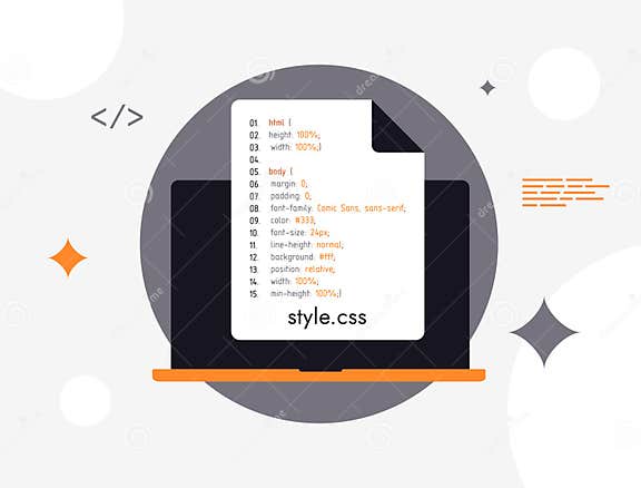 CSS Icon. Cascading Style Sheet Vector, Web Design Symbol, Coding ...