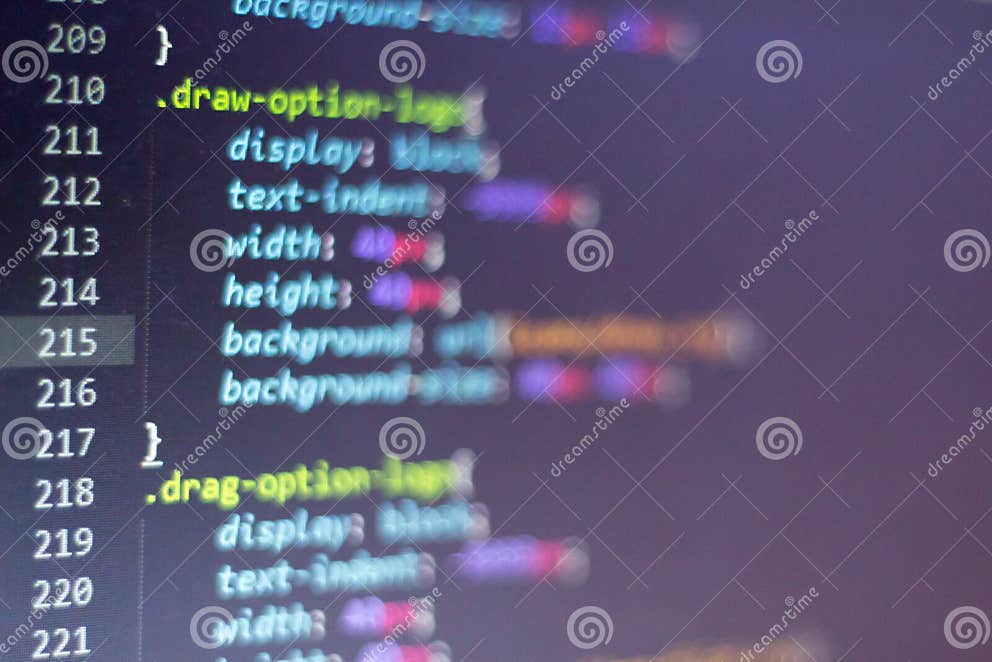 CSS Style Code. Computer Programming Source Code. Abstract Screen of ...
