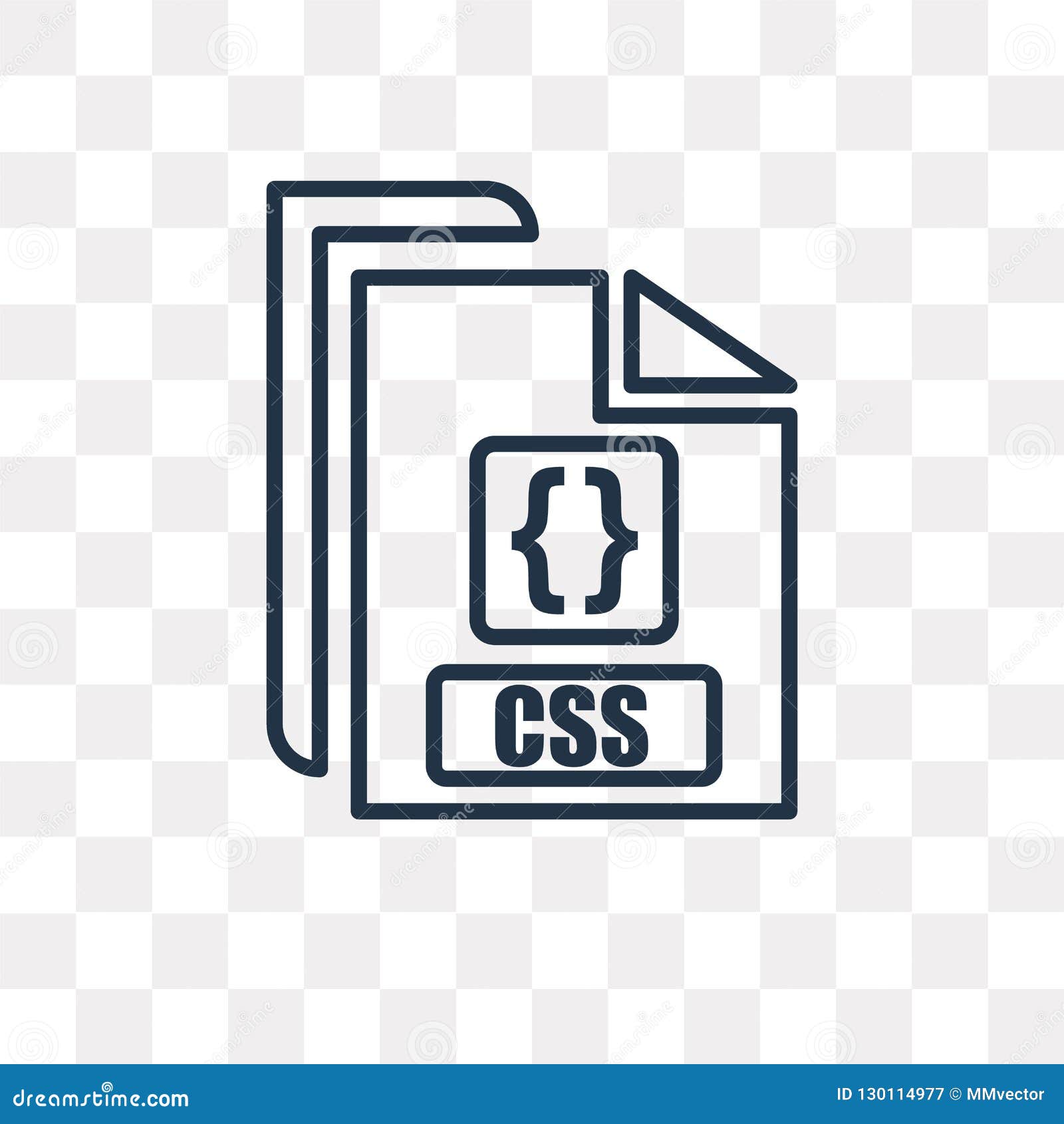 Download Css Vector Icon Isolated On Transparent Background, Linear ...
