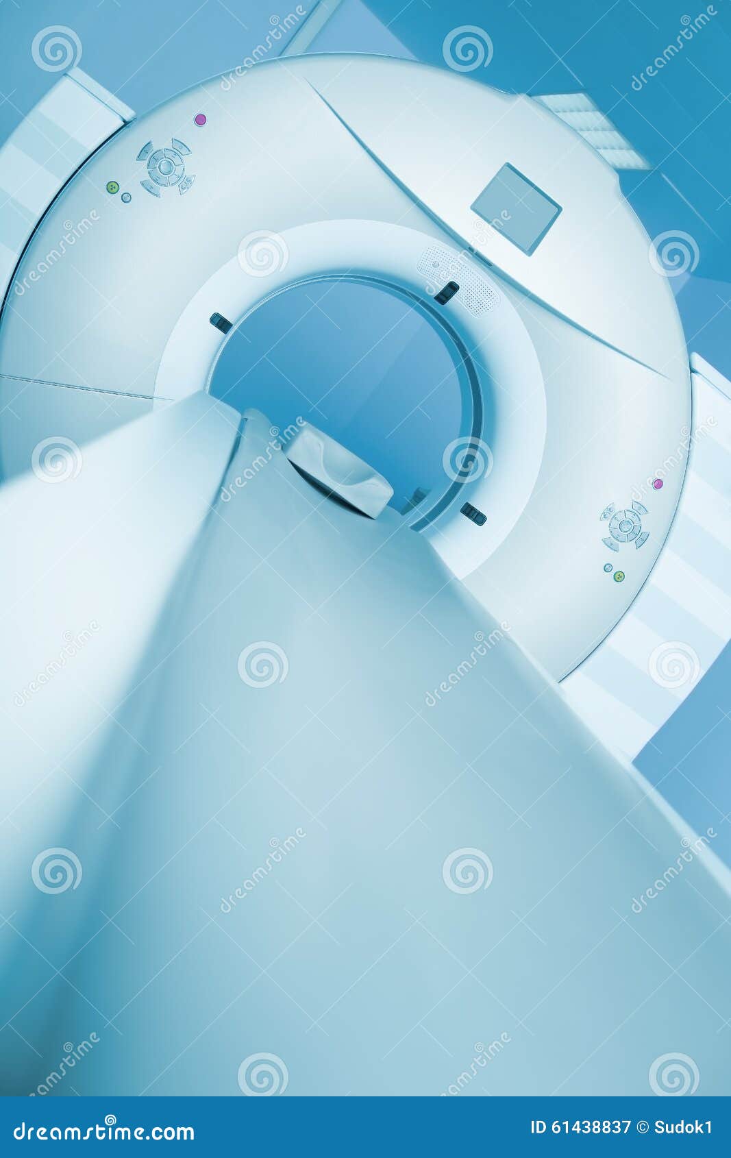 ct scanner is ready to receive the patient