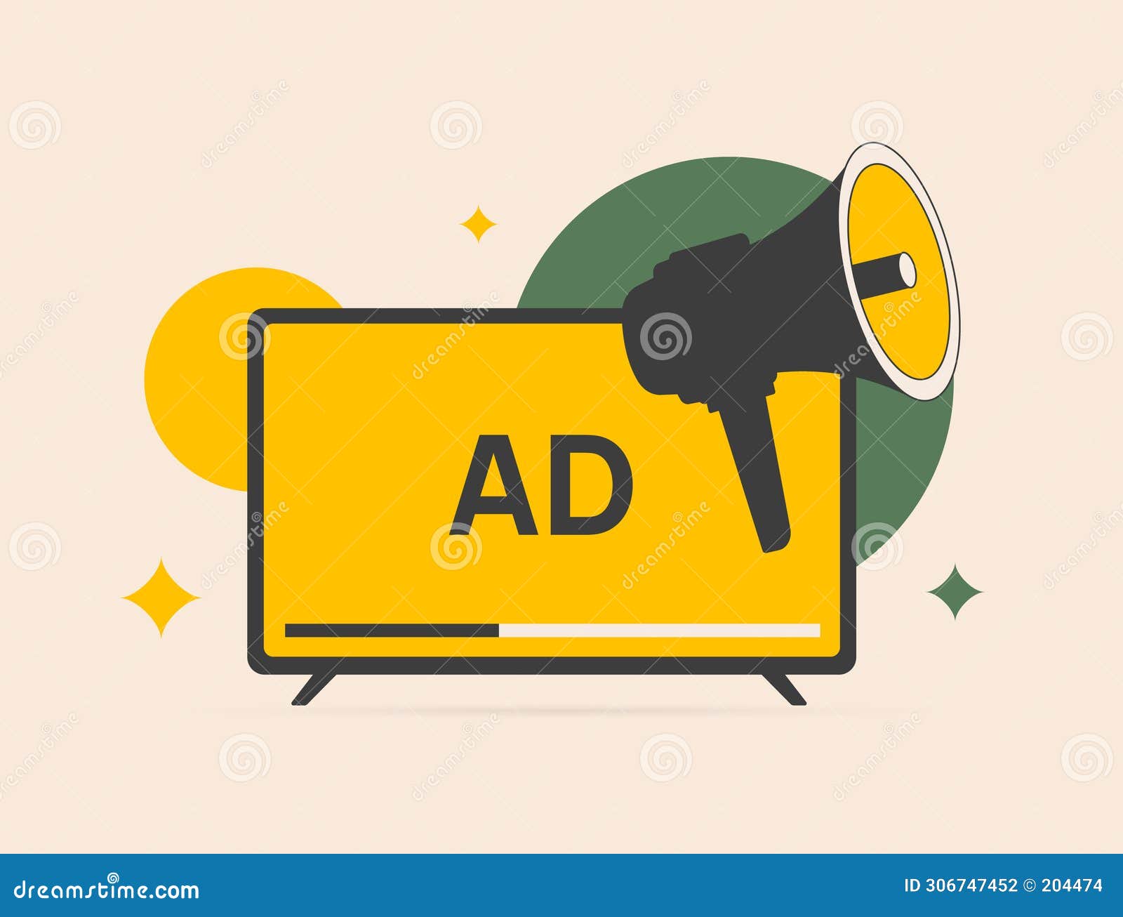 ctv advertising concept. connected tv ad native media marketing. data-driven tv campaigns with programmatic ctv