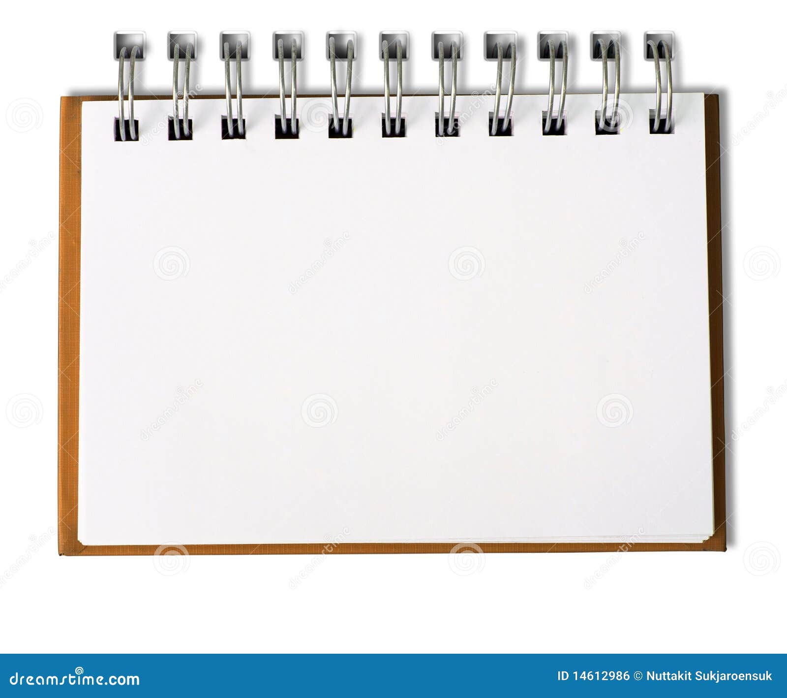 Cuaderno En Blanco Horizontal Foto de archivo Imagen de esquina