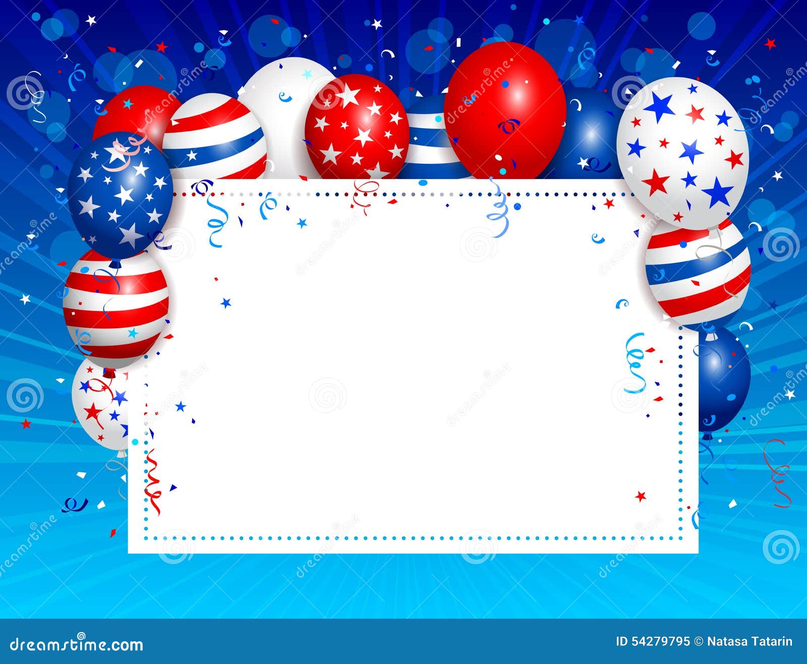 Fondo del 4 de julio ilustración del vector. Ilustración de cuarto -  54279795, image size:1600x1317