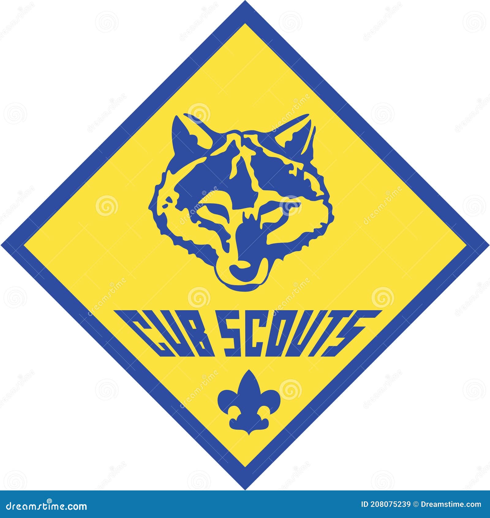Cub scouts logo editorial stock image. Illustration of texture - 208075239
