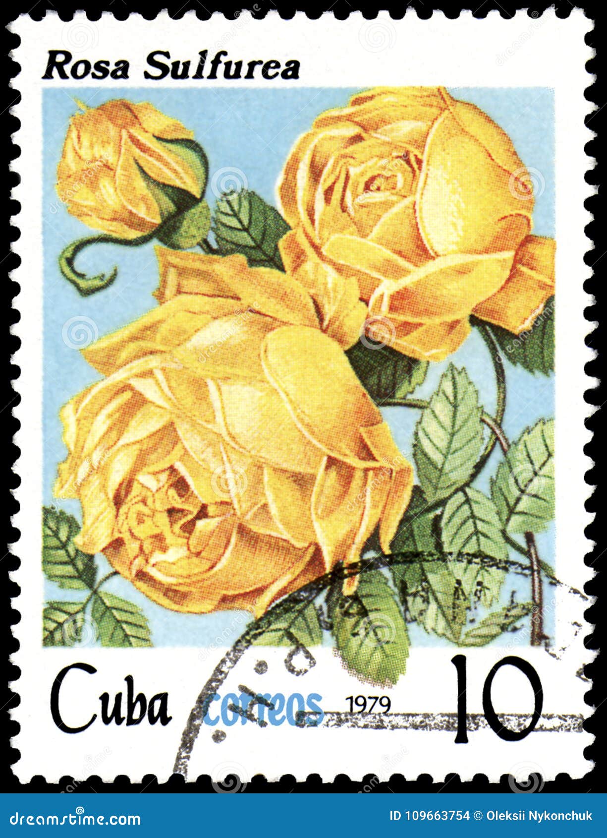 Yellow Rose USPS Stamps - Vintage Floral Stamps