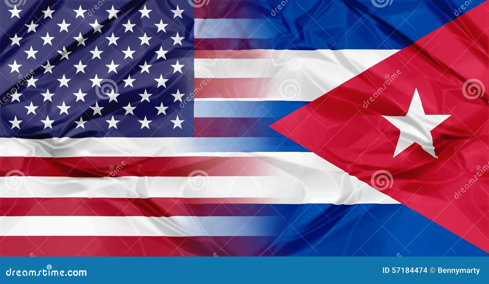 Cuba and USA flags stock photo. Image of joined, international 57184474