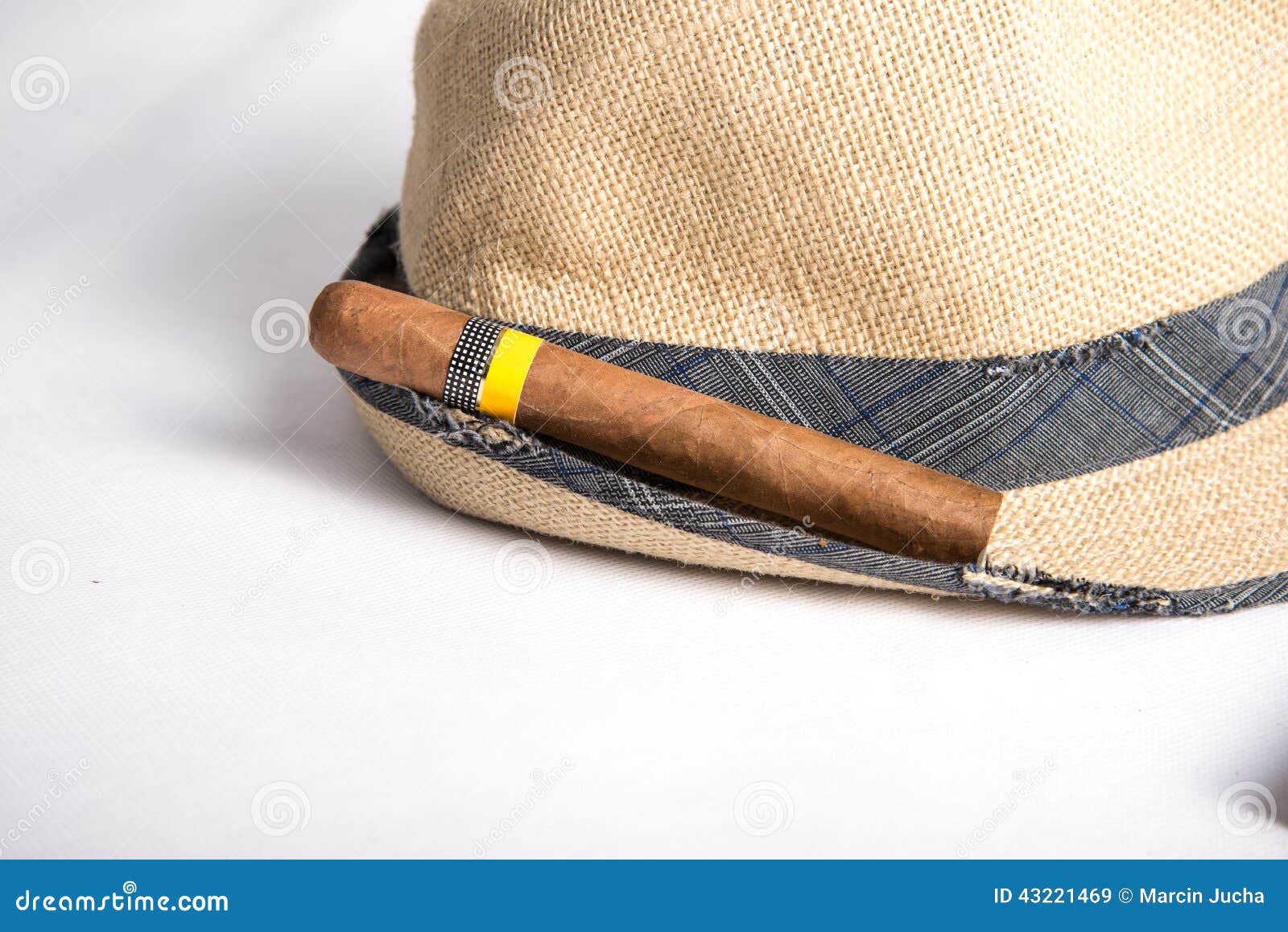 Cuban cigar and hat stock image. Image of cigar, health 43221469