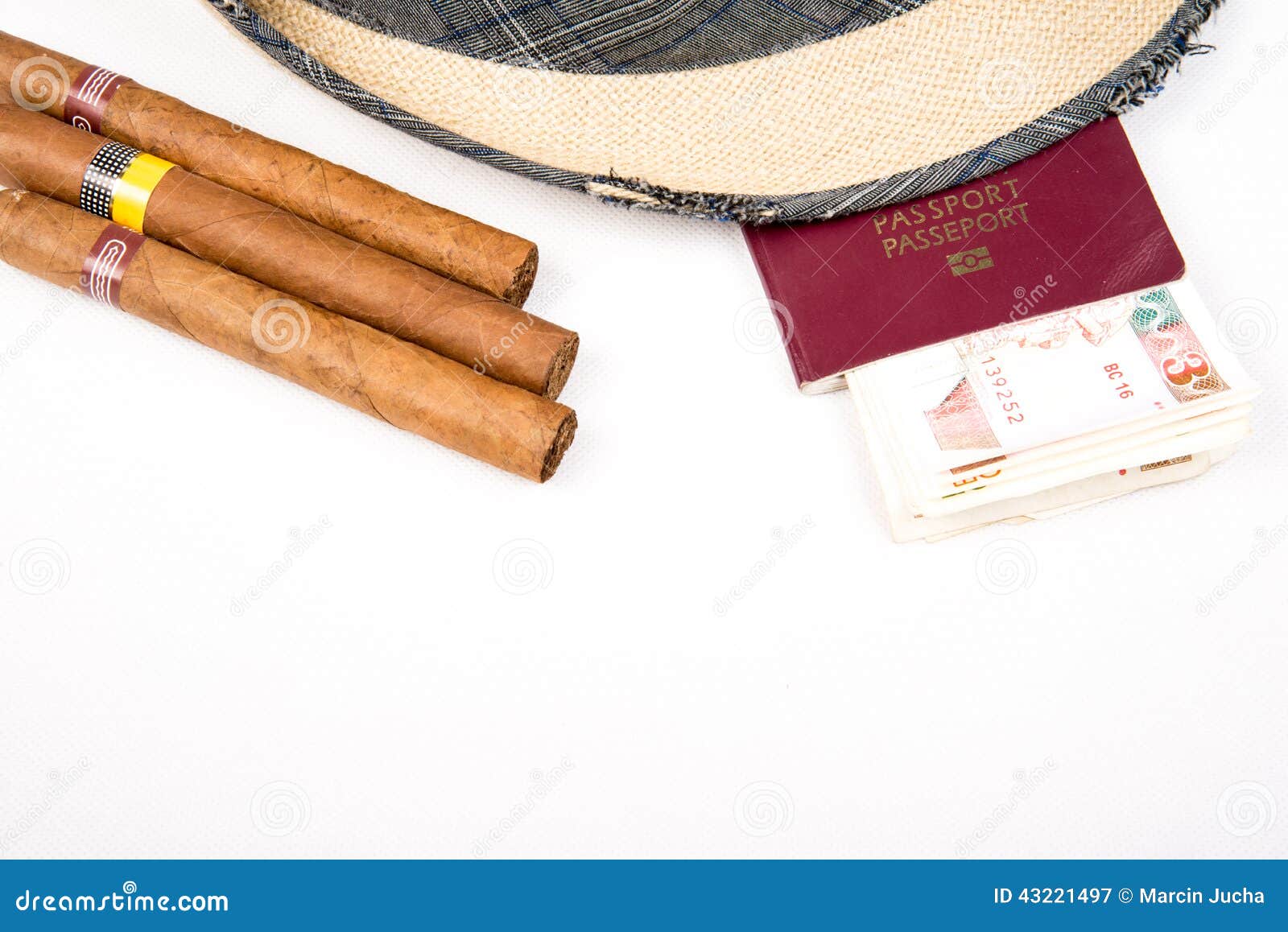 Cuban cigar and hat stock image. Image of smoke, money 43221497