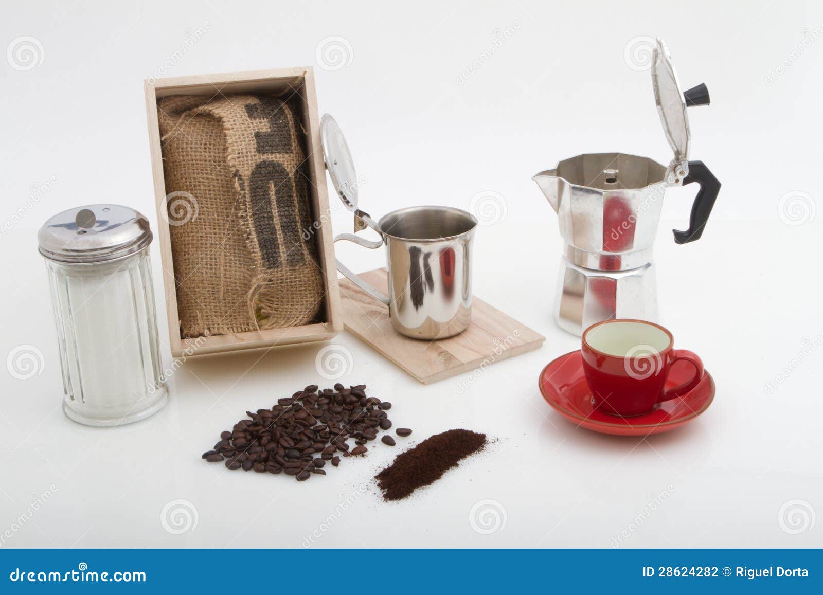 Cuban Coffee Colador De Cafe Stock Photo Image of sugar