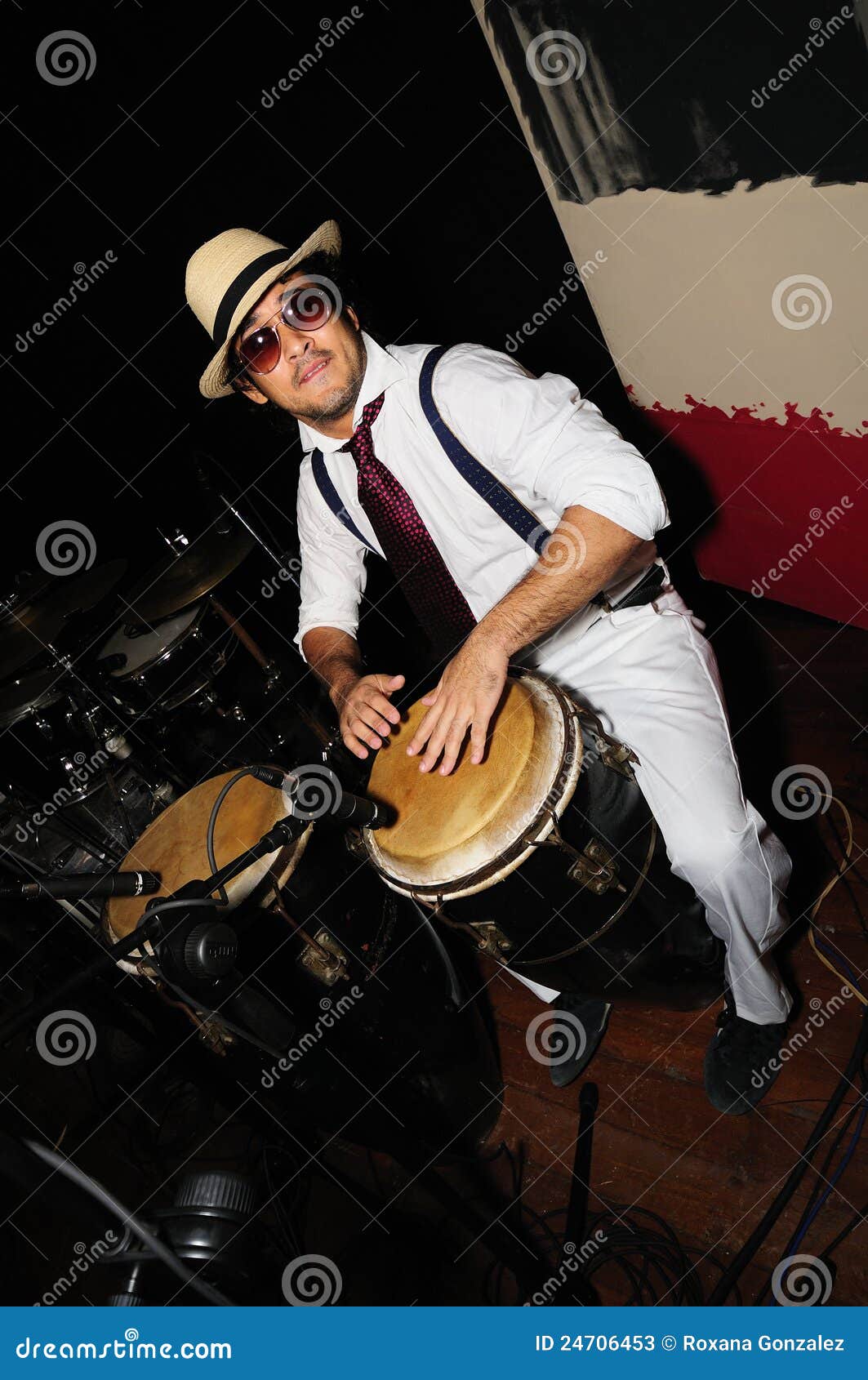 Cuban Percussionist on Black Stock Image Image of percussionist