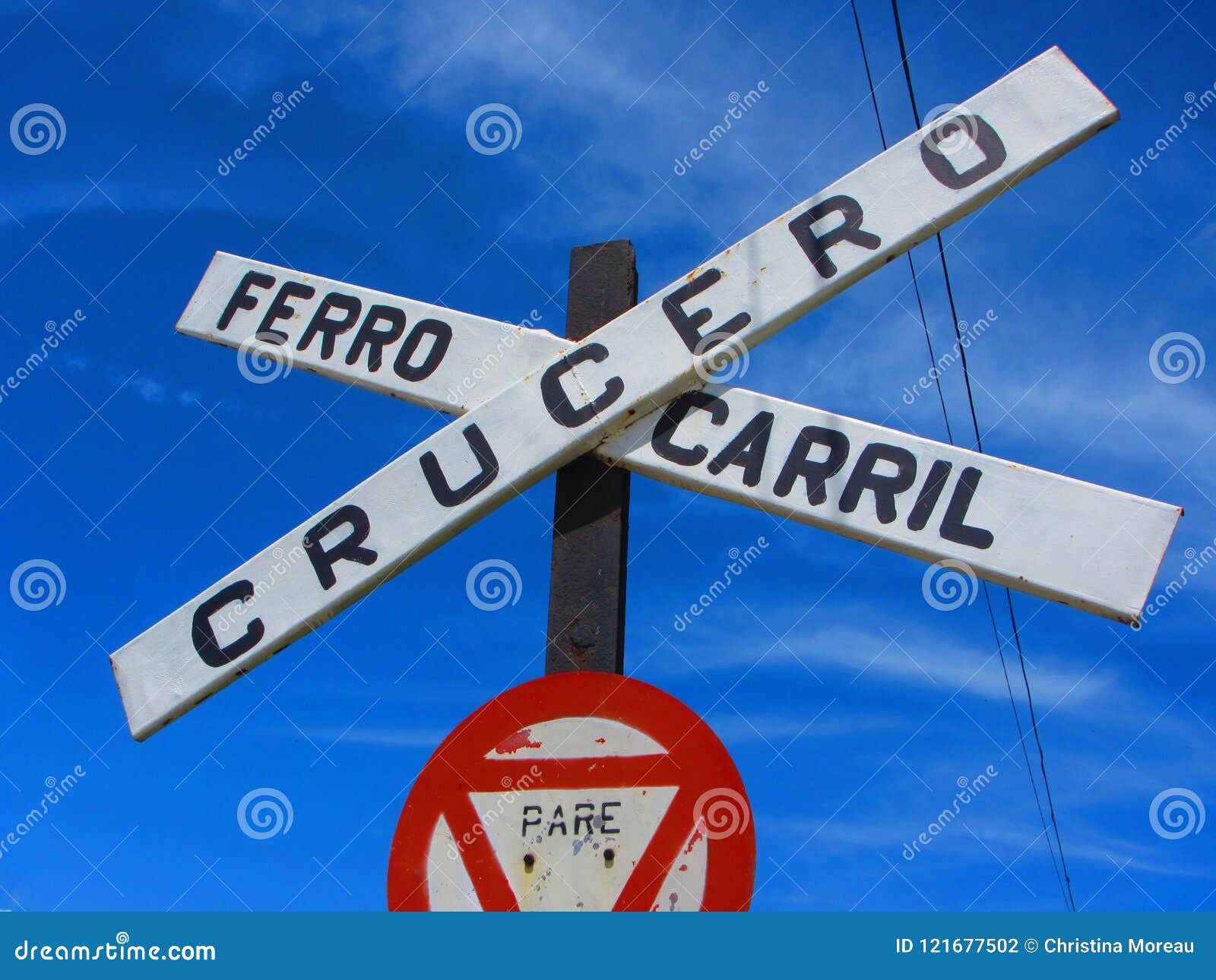 cuban rail road crossing sign
