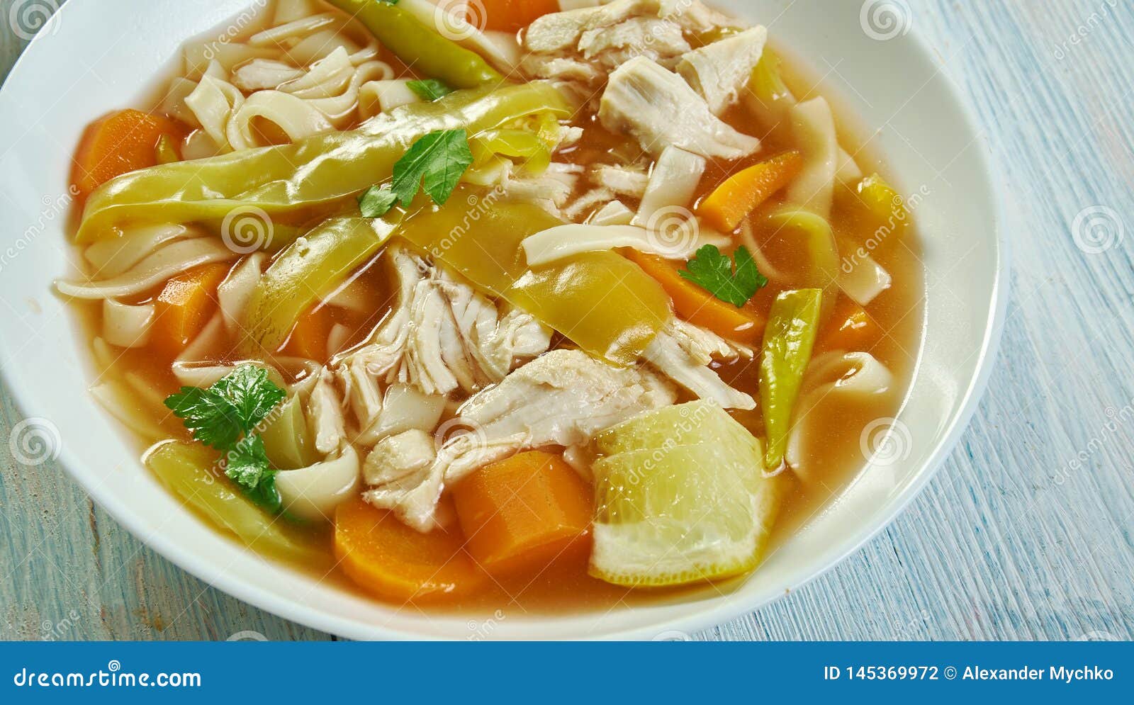 Cuban Style Chicken Noodle Soup Stock Photo Image of dietary, dish
