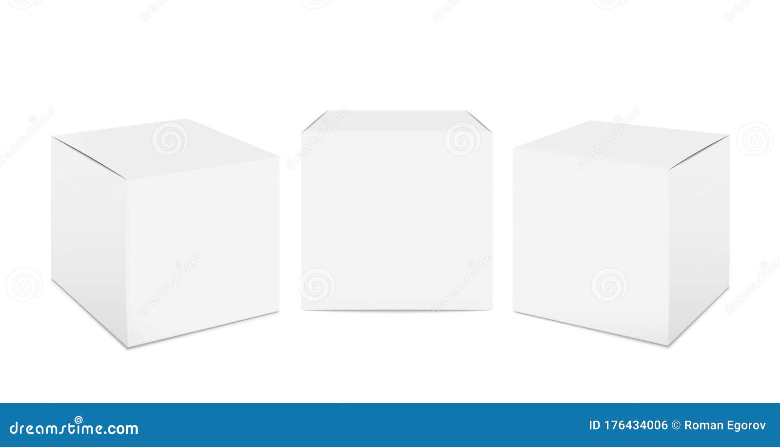 Download Cube Box Mockup. White Cardboard Realistic Packaging, 3D ...