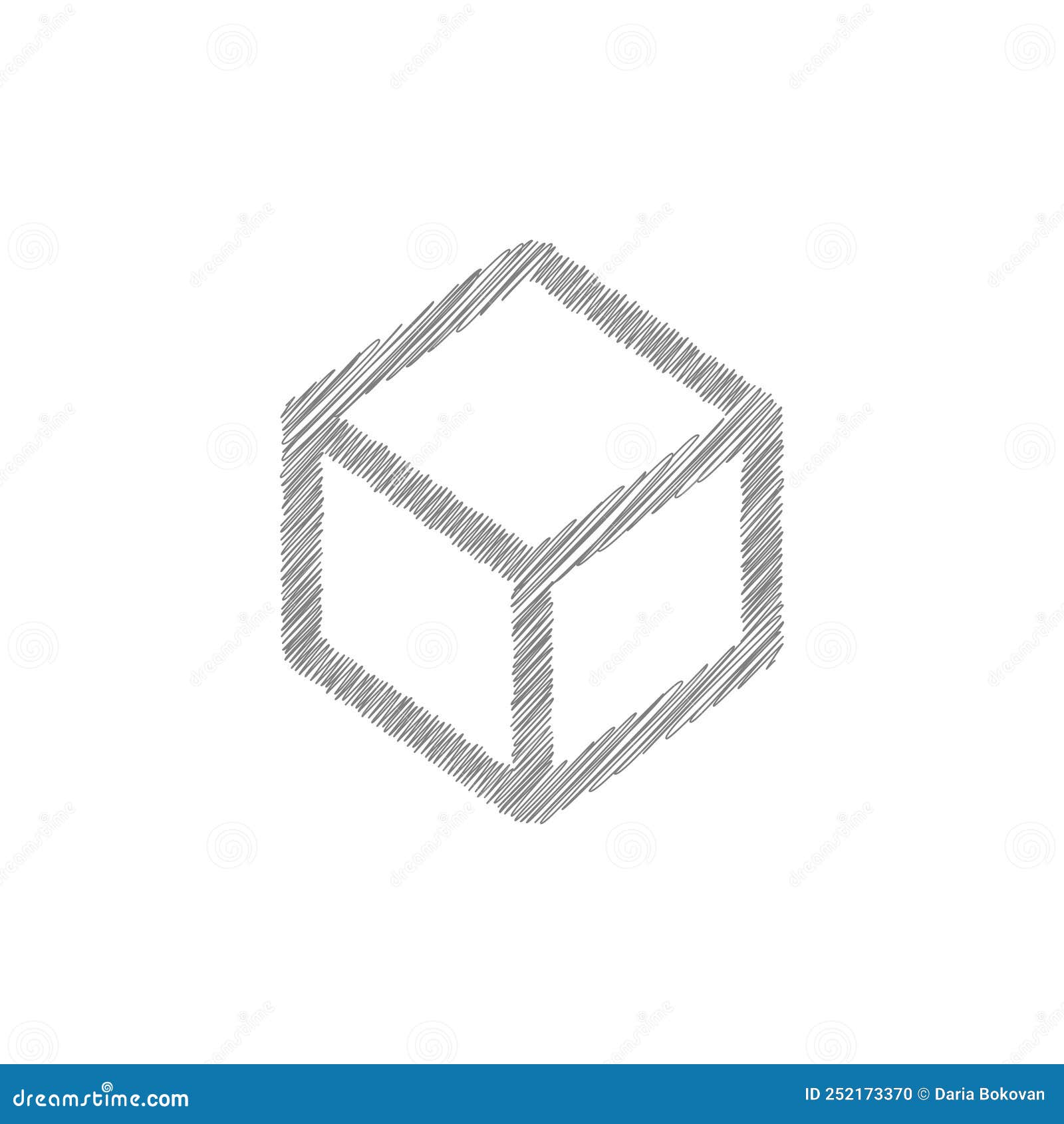 3d Cube. Cubic Icon. Black Isometric Cube. Cubic Isolated On White ...