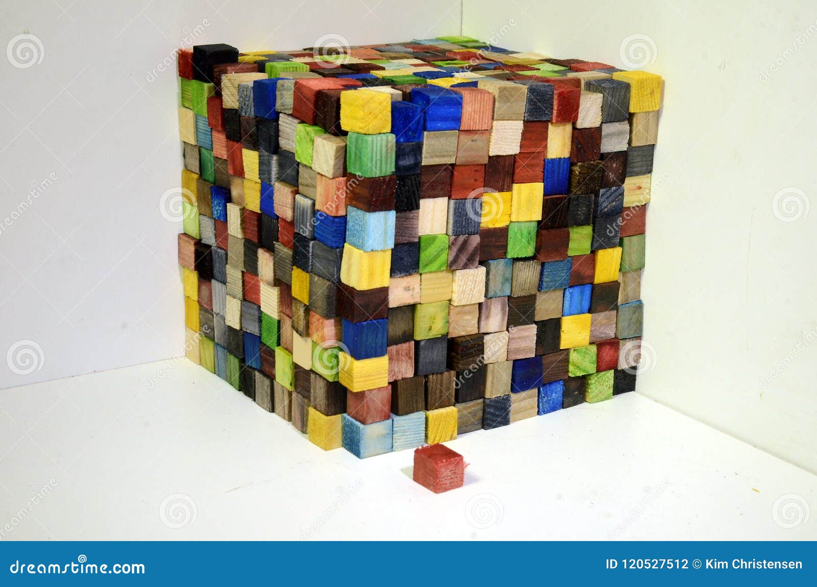 colorful 1000 cm^3 cube