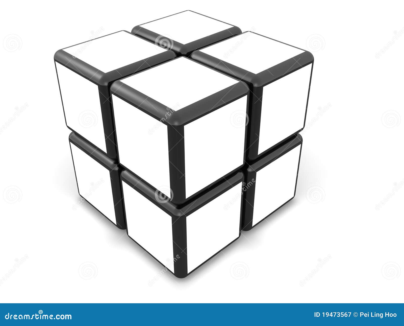 Cube Photo Frame Gallery Concept Stock Illustration - Illustration of ...