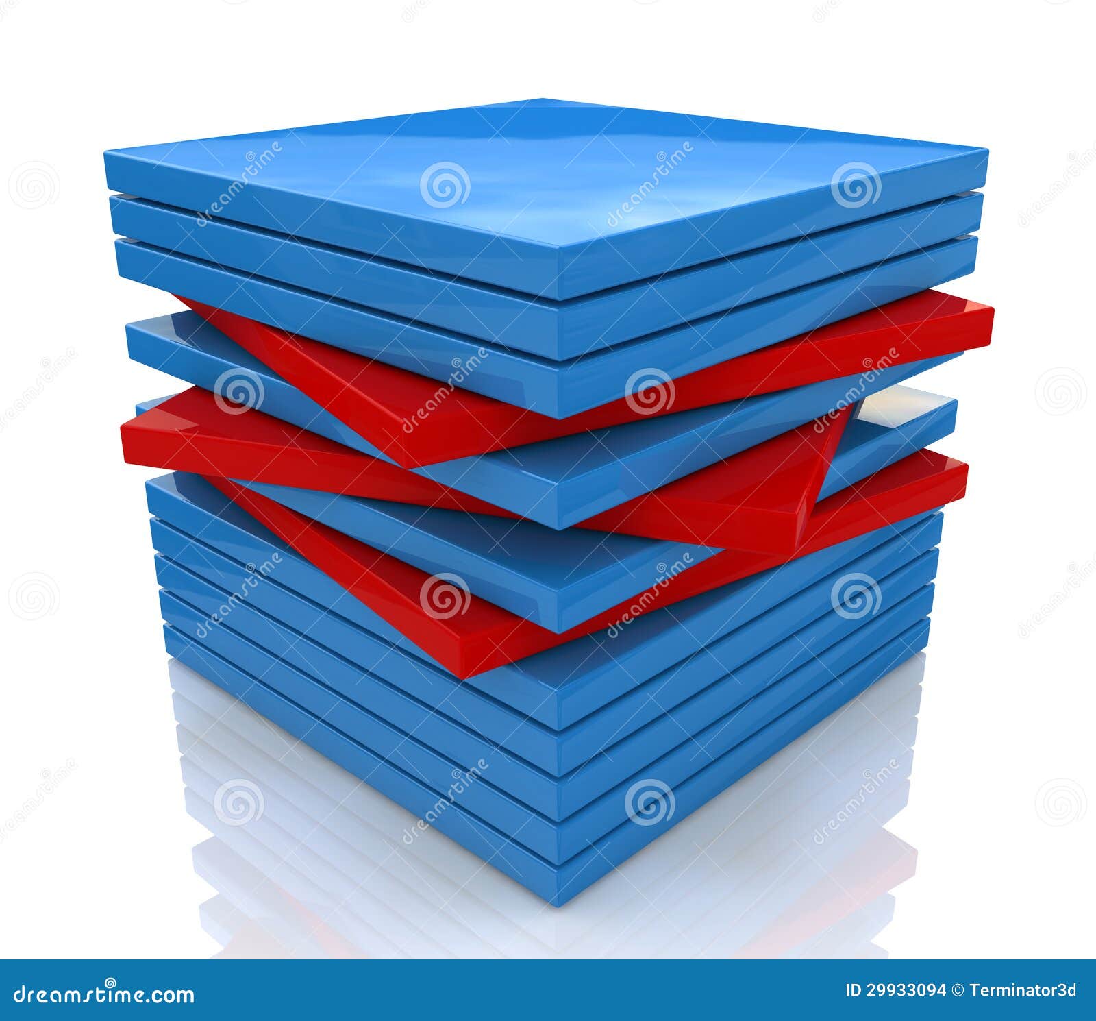 Cube of the plates stock illustration. Illustration of arranging 29933094